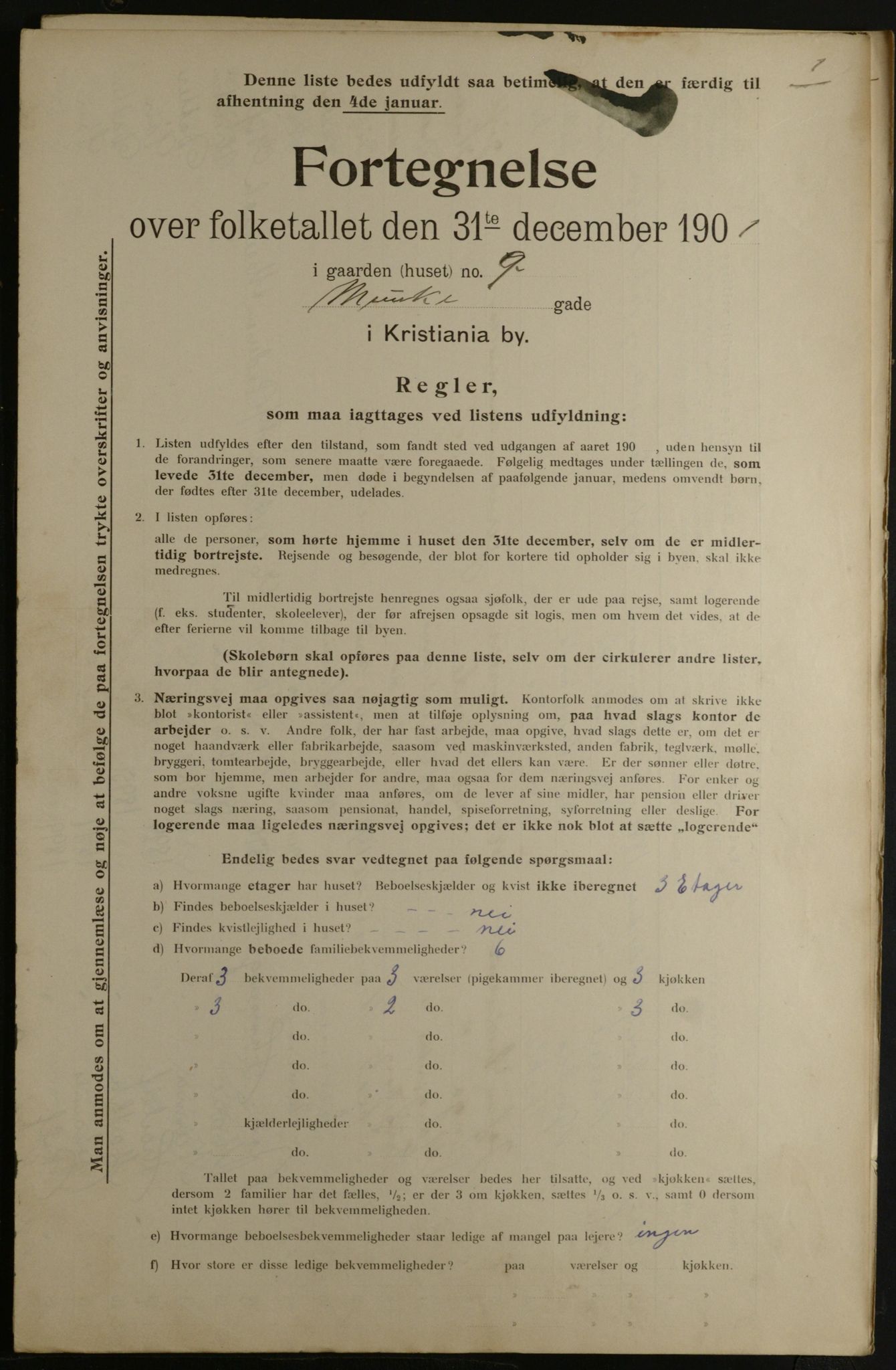 OBA, Municipal Census 1901 for Kristiania, 1901, p. 10444