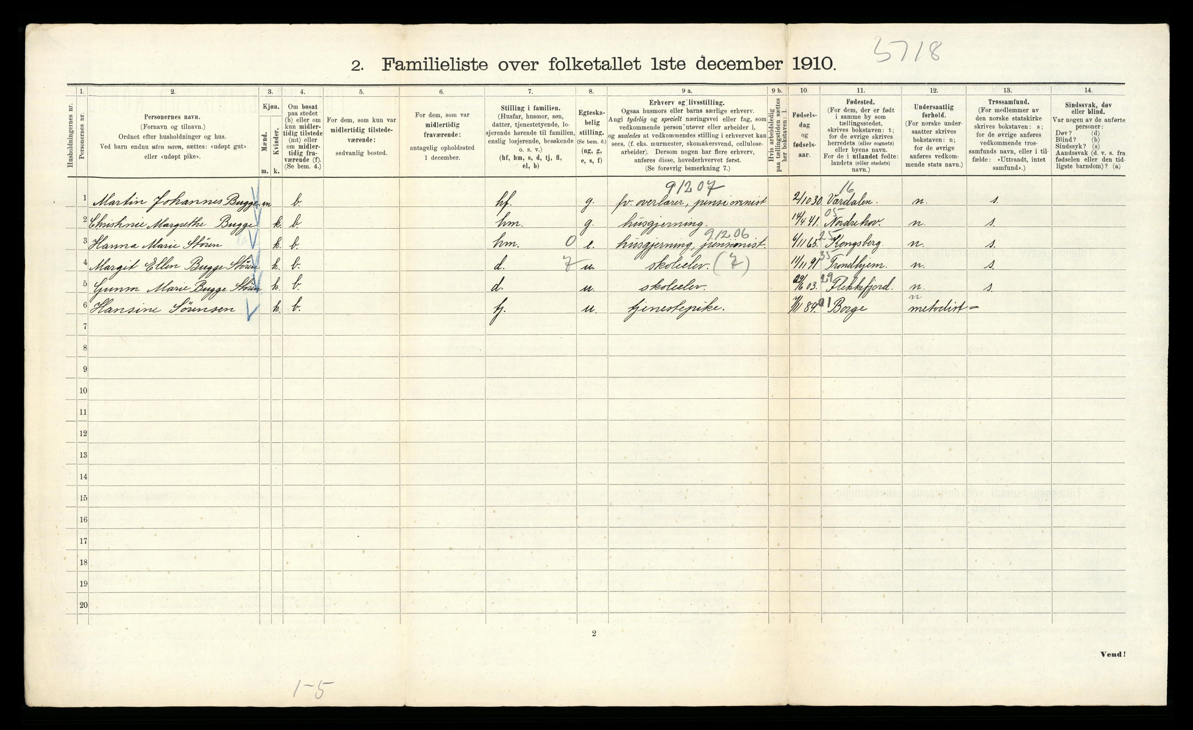 RA, 1910 census for Kristiania, 1910, p. 58084