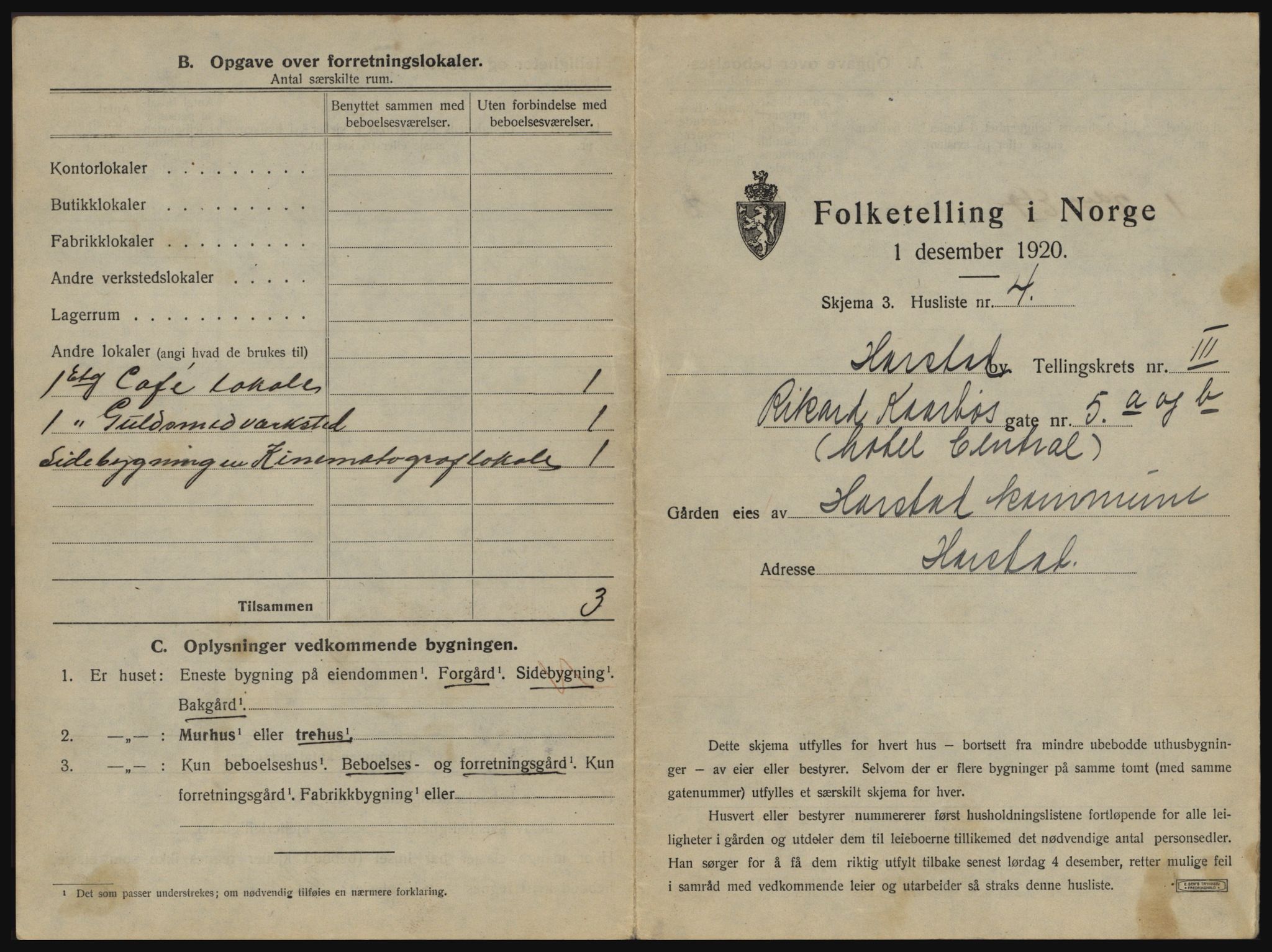 SATØ, 1920 census for Harstad, 1920, p. 247