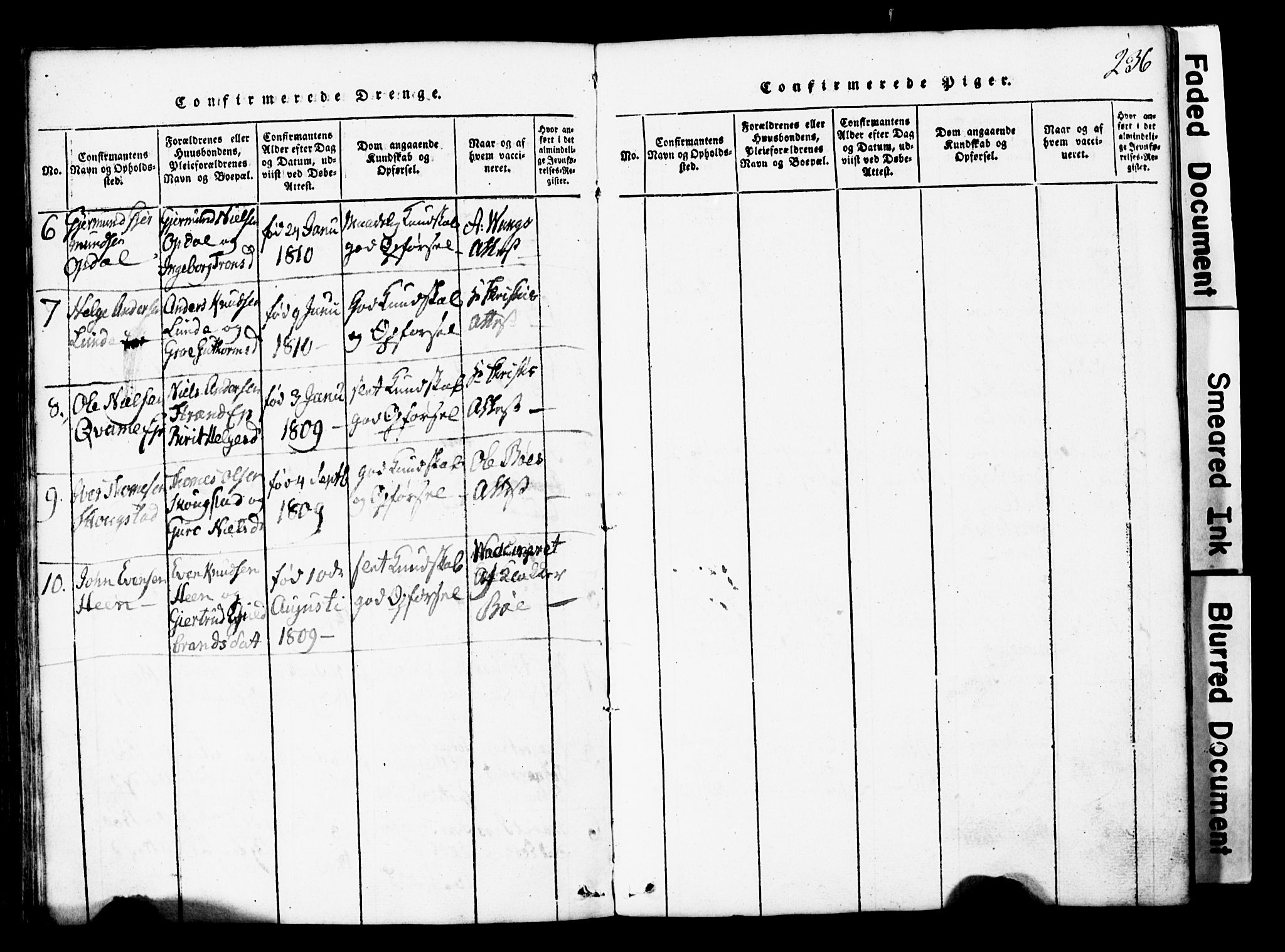 Vang prestekontor, Valdres, SAH/PREST-140/H/Hb/L0001: Parish register (copy) no. 1, 1814-1820, p. 236