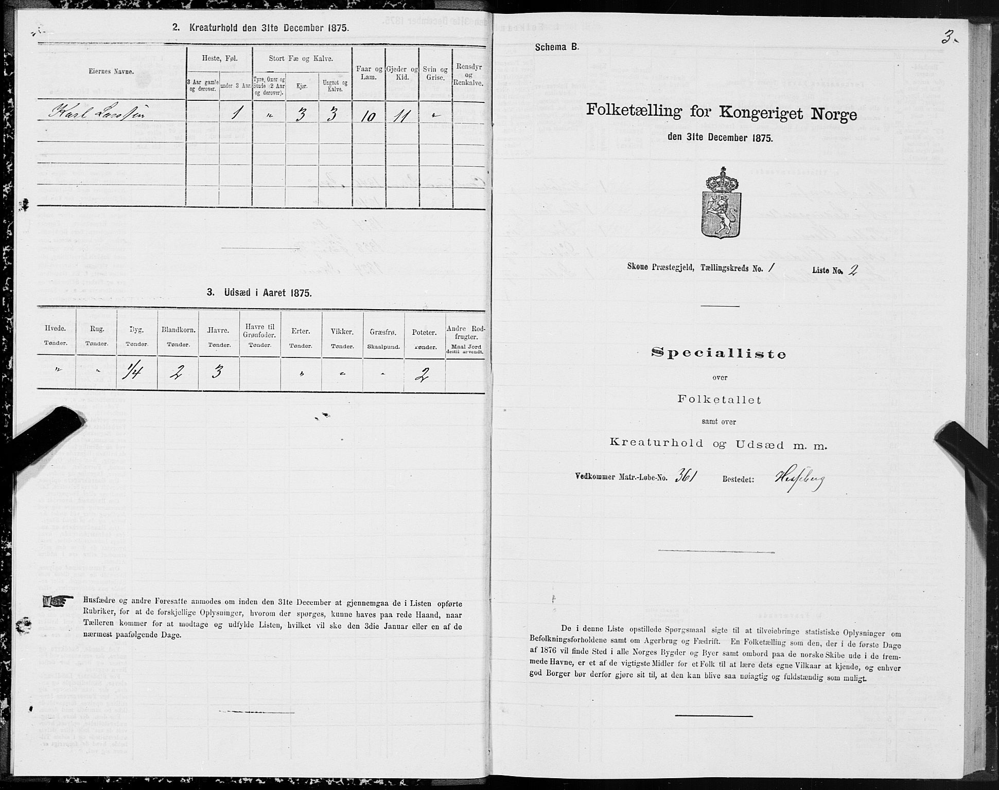 SAT, 1875 census for 1529P Skodje, 1875, p. 1003