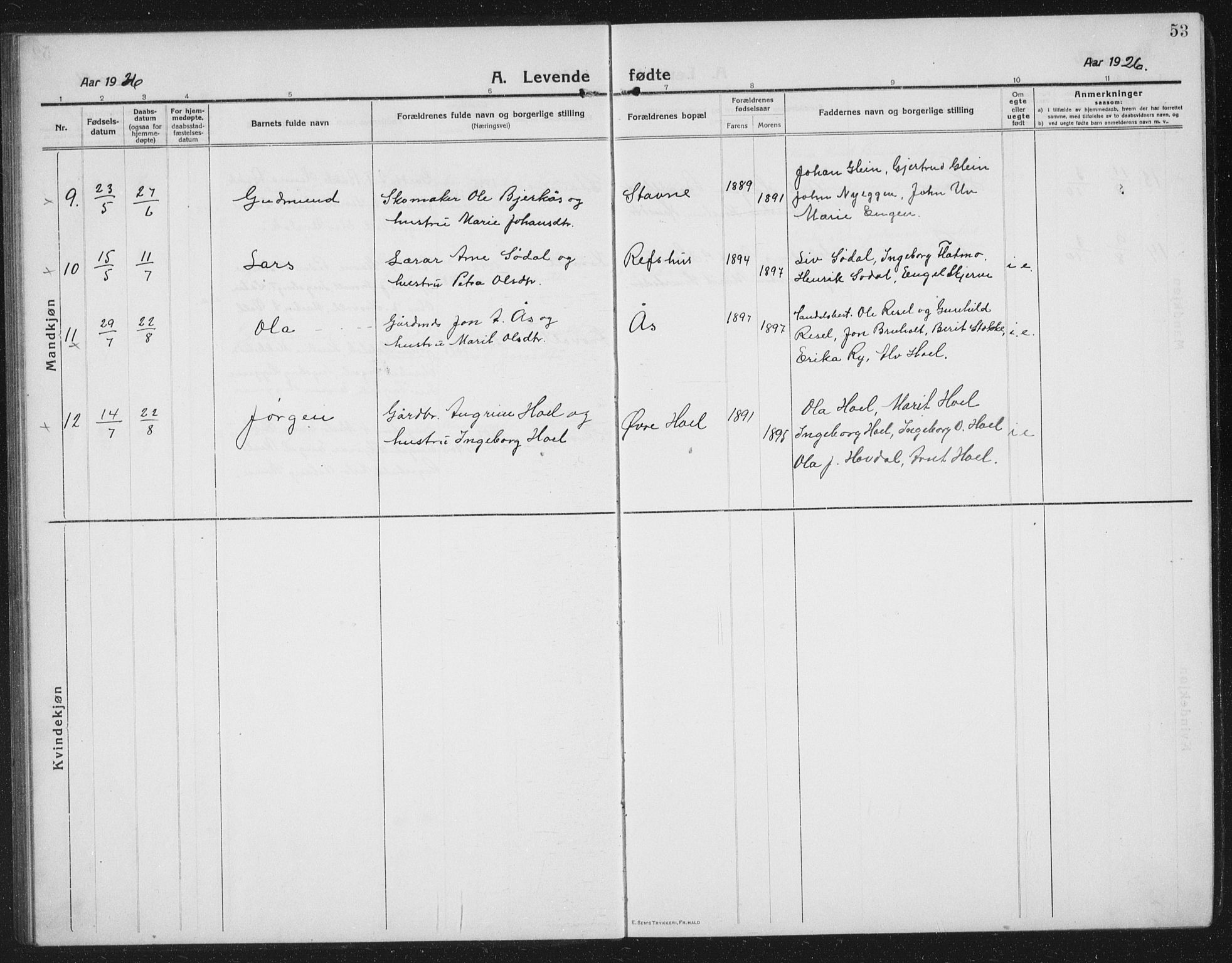 Ministerialprotokoller, klokkerbøker og fødselsregistre - Sør-Trøndelag, AV/SAT-A-1456/674/L0877: Parish register (copy) no. 674C04, 1913-1940, p. 53