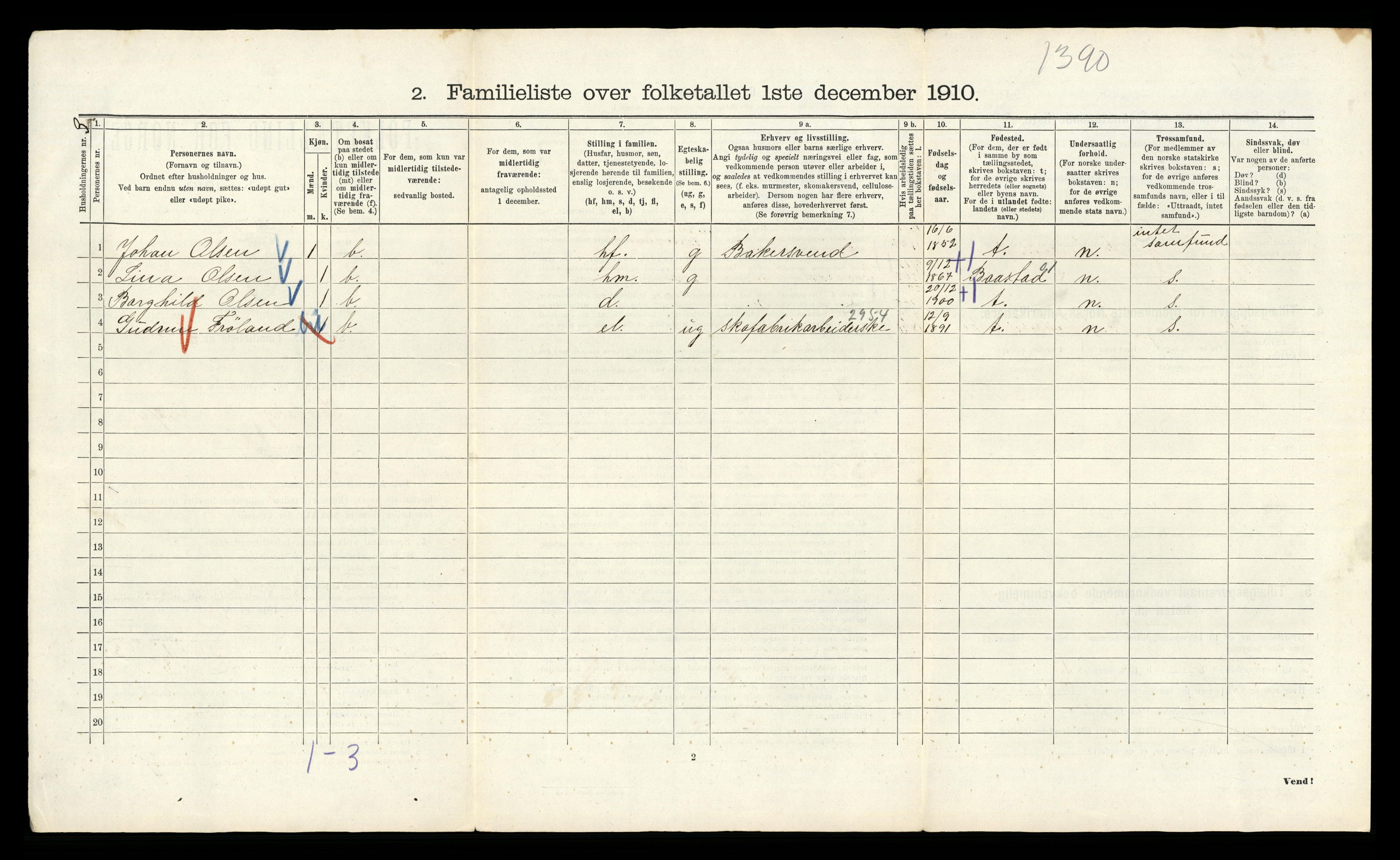 RA, 1910 census for Kristiania, 1910, p. 109560
