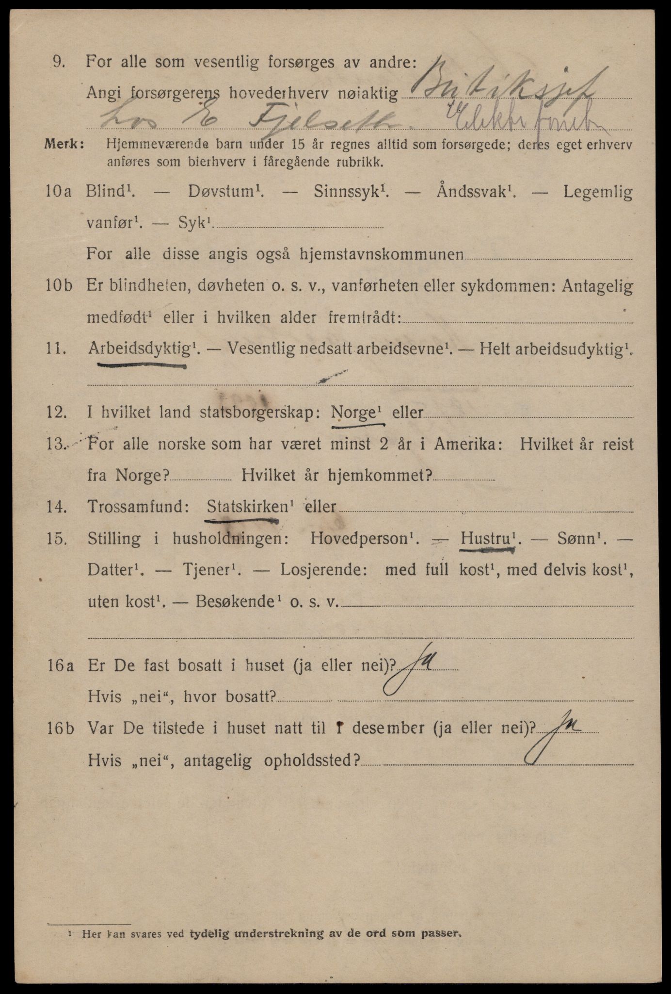 SAT, 1920 census for Trondheim, 1920, p. 81255