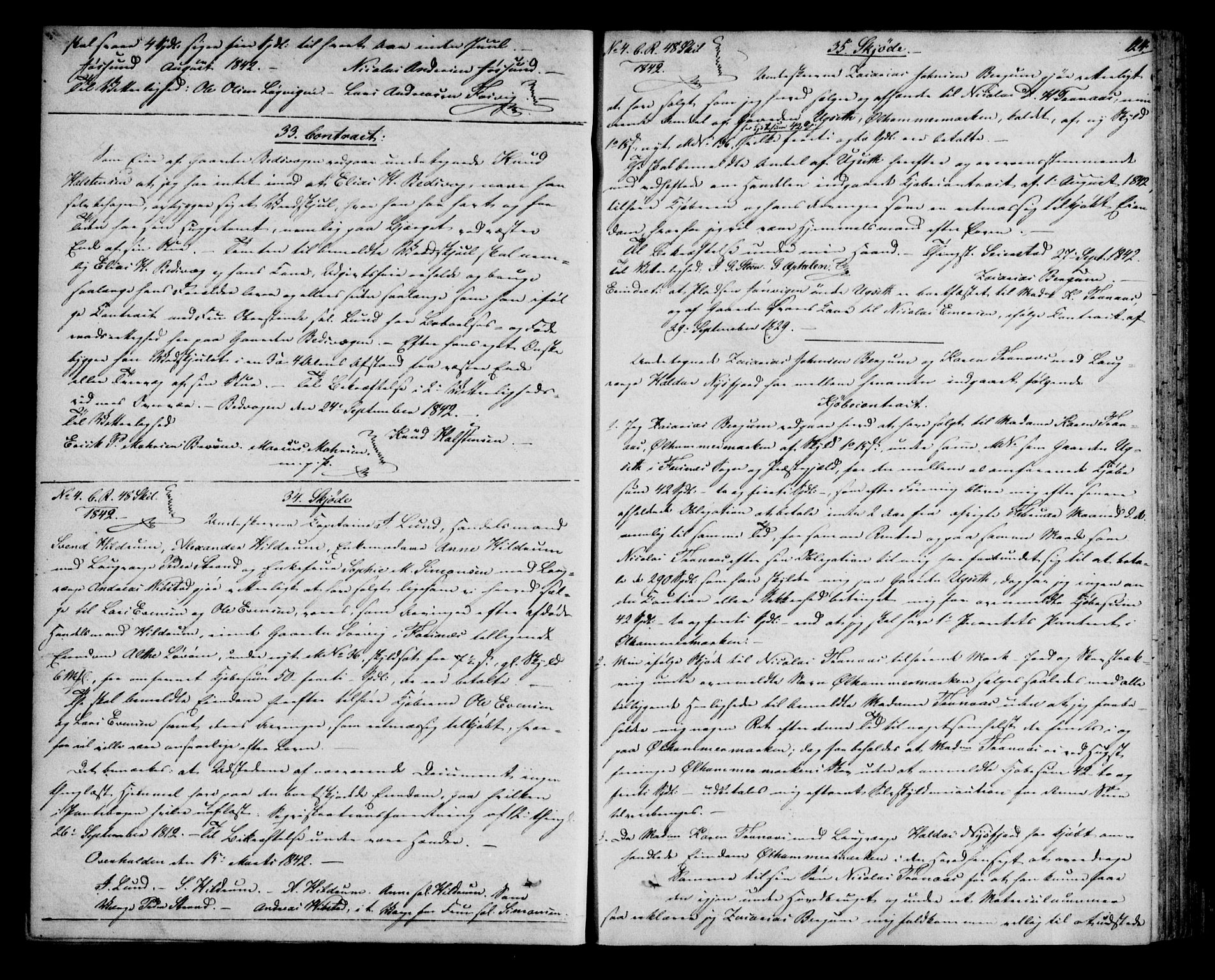 Namdal sorenskriveri, SAT/A-4133/1/2/2C/L0012: Mortgage book no. I, 1841-1844, p. 124