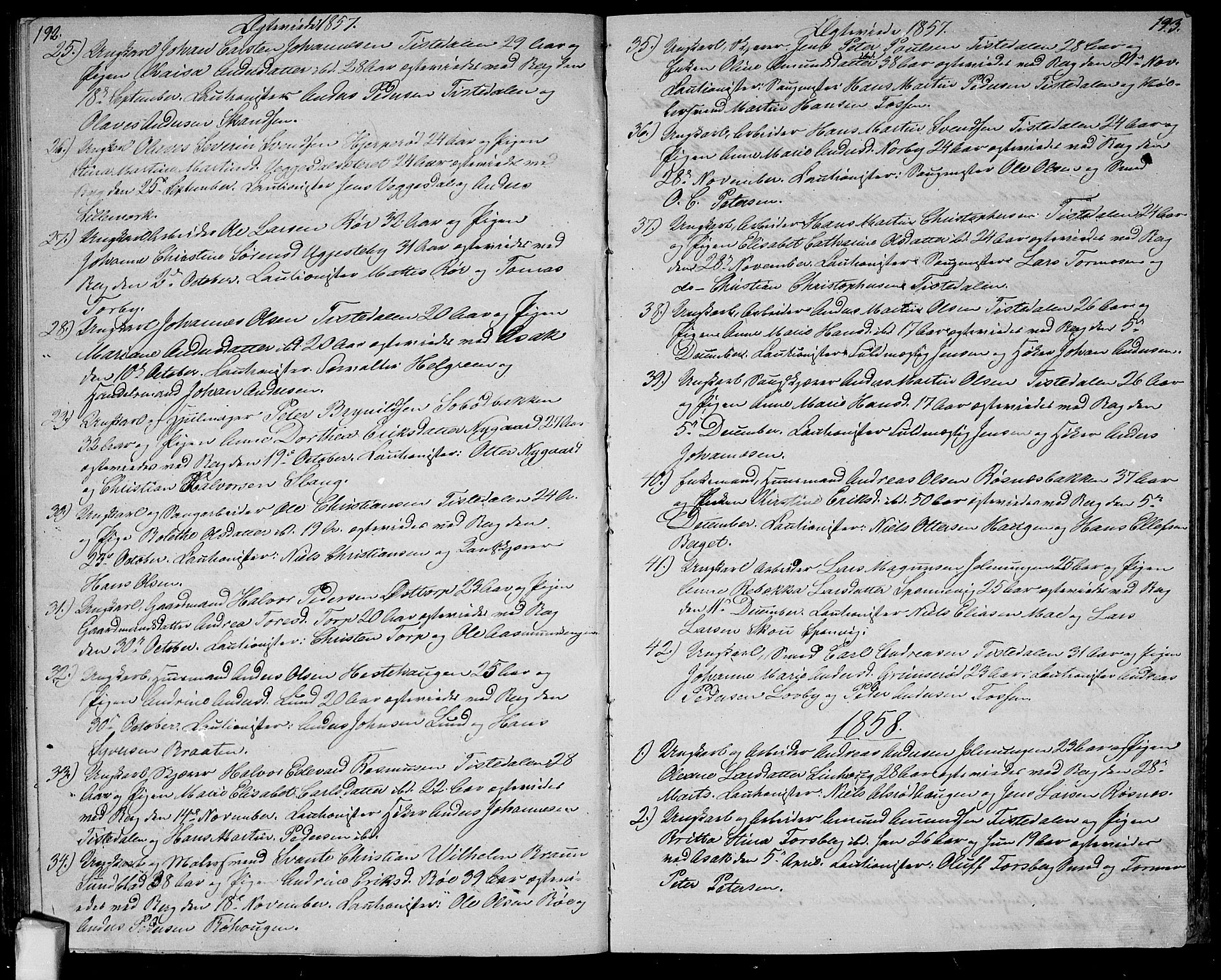 Berg prestekontor Kirkebøker, SAO/A-10902/G/Ga/L0003: Parish register (copy) no.  I 3, 1850-1866, p. 192-193