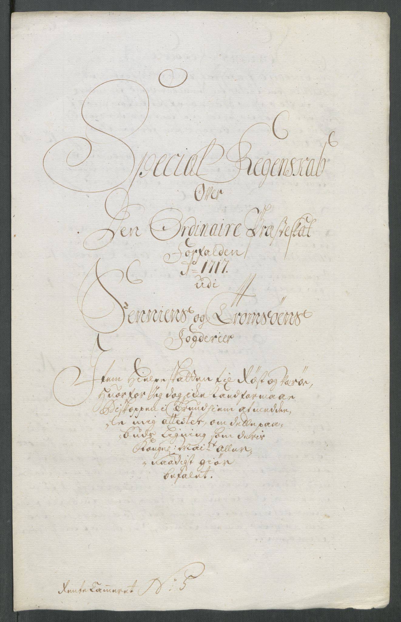 Rentekammeret inntil 1814, Reviderte regnskaper, Fogderegnskap, RA/EA-4092/R68/L4763: Fogderegnskap Senja og Troms, 1717, p. 100