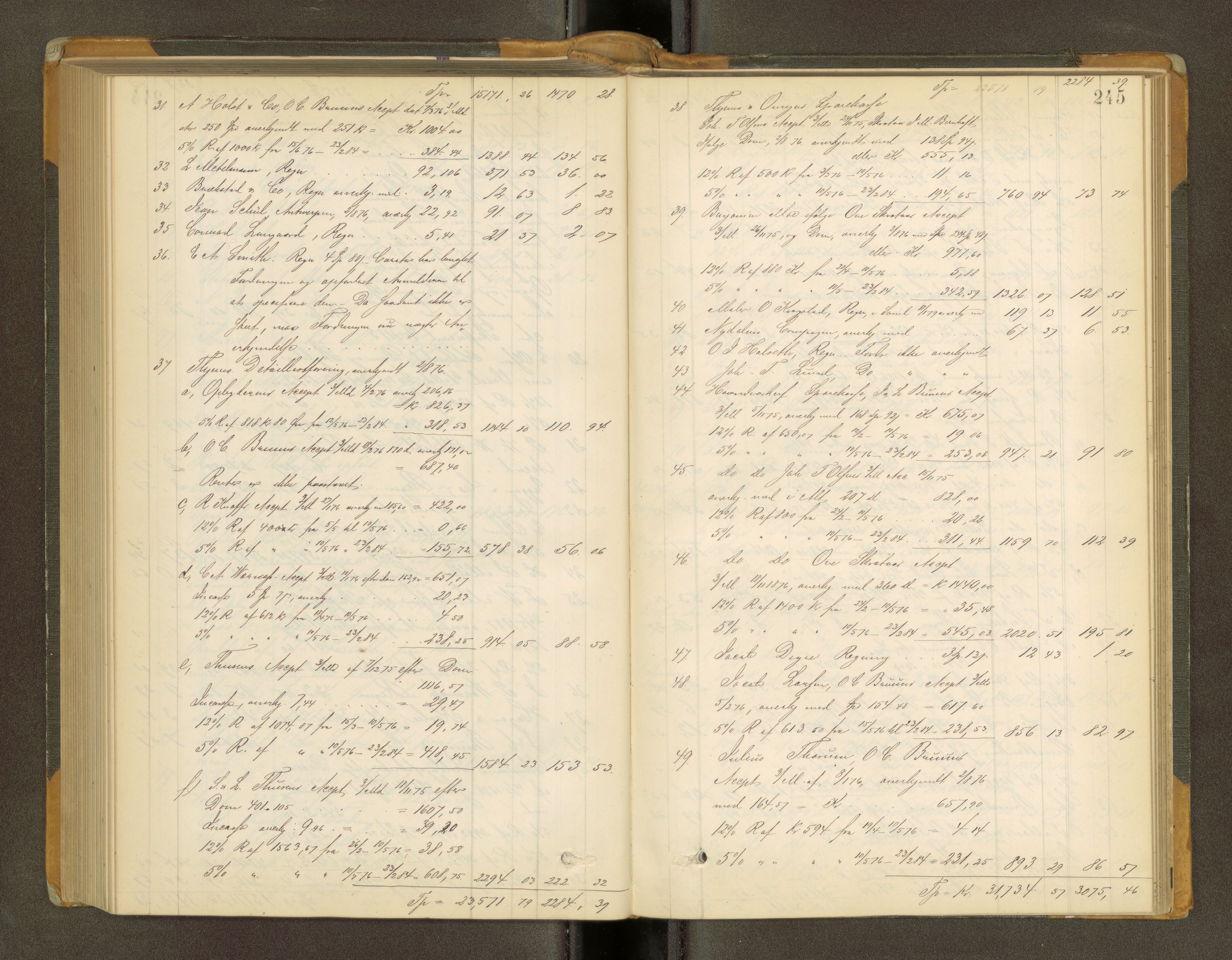 Trondheim byfogd, SAT/A-0003/1/3/3A/L0033: Skifteutlodningsprotokoll - 4/2-7/6. (m/ register), 1882-1884, p. 245