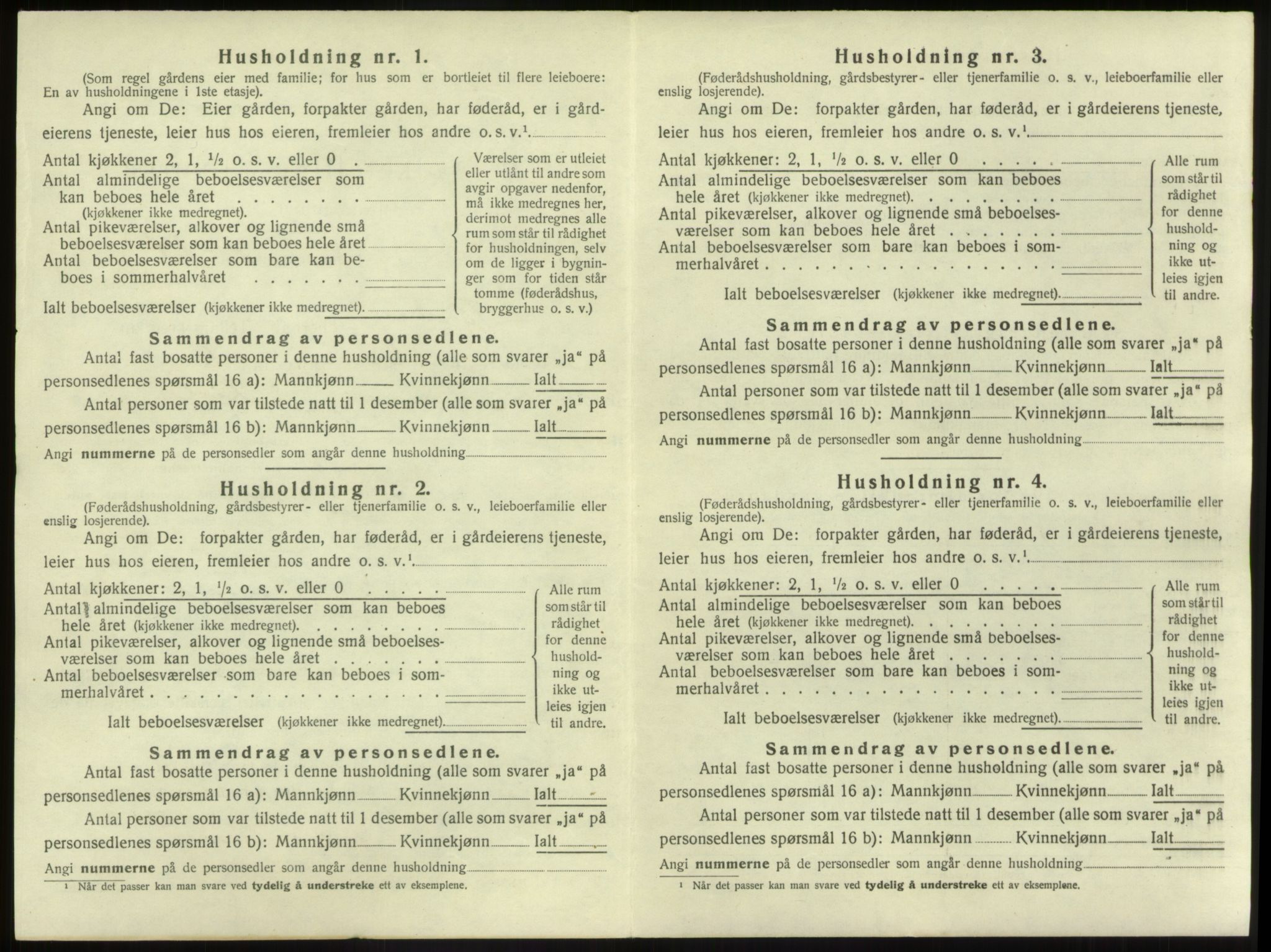 SAB, 1920 census for Førde, 1920, p. 1033