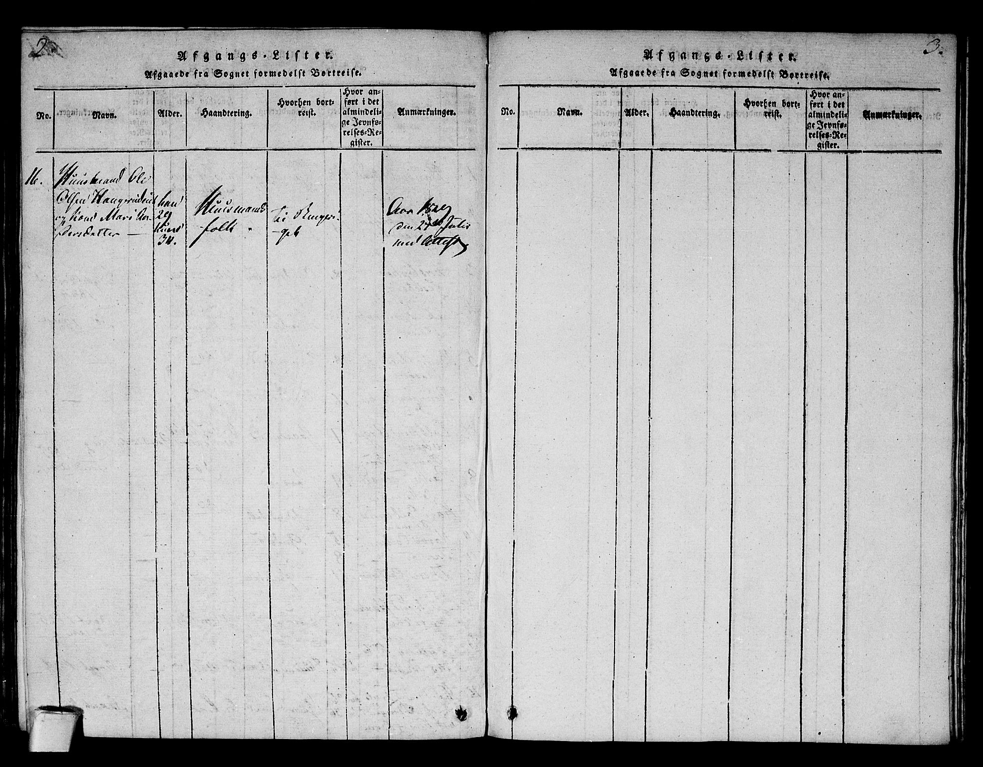 Krødsherad kirkebøker, AV/SAKO-A-19/F/Fa/L0001: Parish register (official) no. 1, 1815-1829, p. 2-3