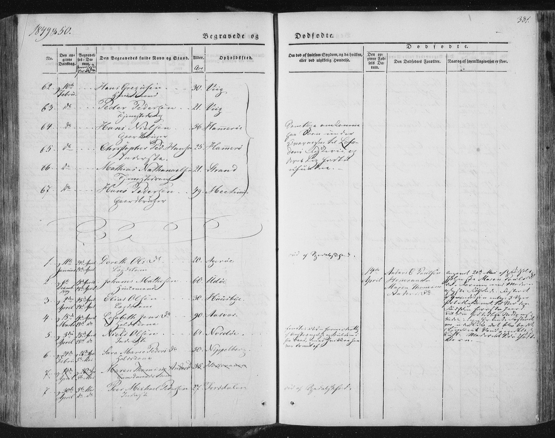 Ministerialprotokoller, klokkerbøker og fødselsregistre - Nordland, AV/SAT-A-1459/838/L0549: Parish register (official) no. 838A07, 1840-1854, p. 381