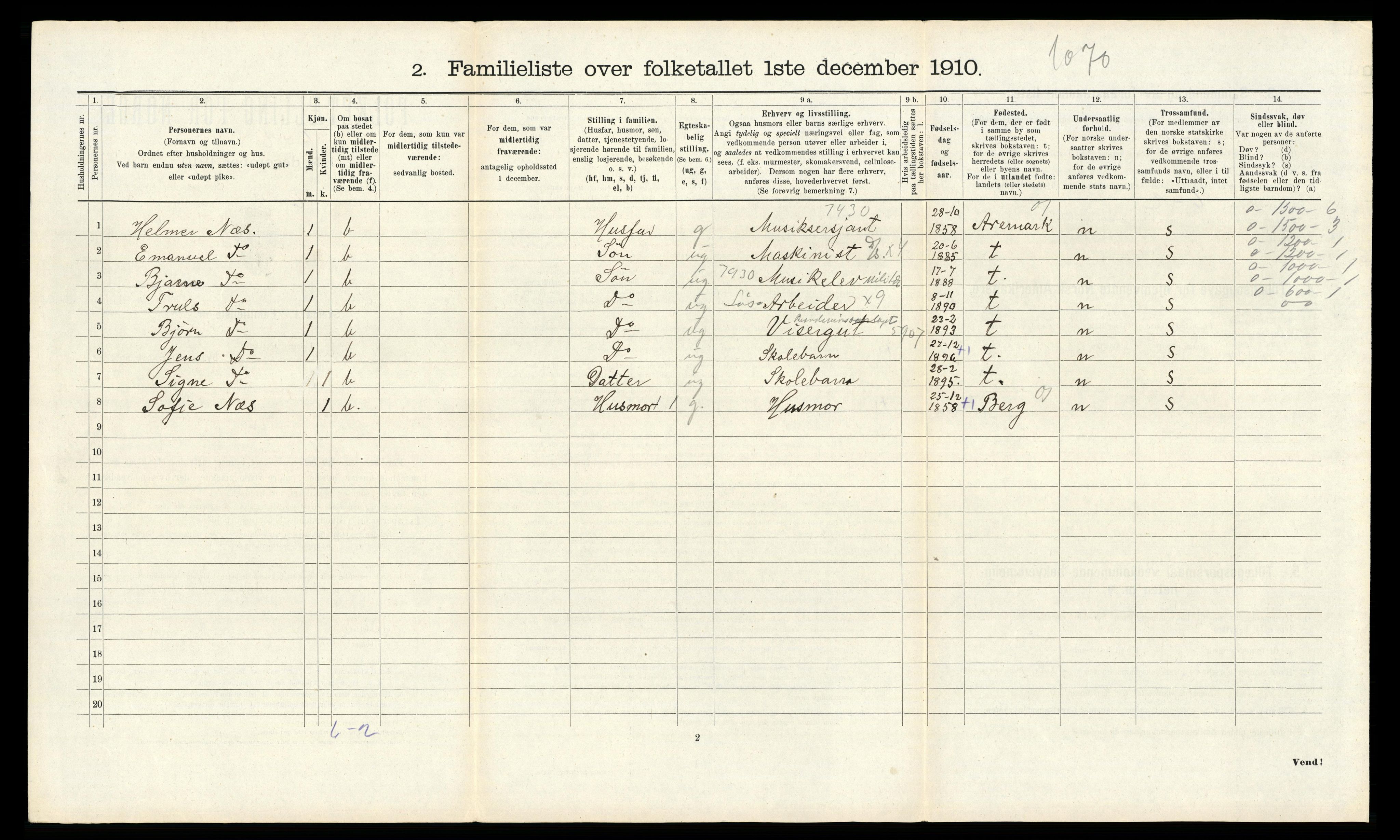 RA, 1910 census for Fredrikshald, 1910, p. 6835