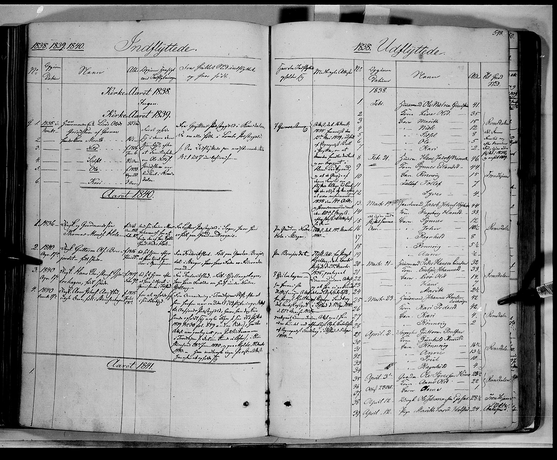 Lom prestekontor, SAH/PREST-070/K/L0006: Parish register (official) no. 6B, 1837-1863, p. 548