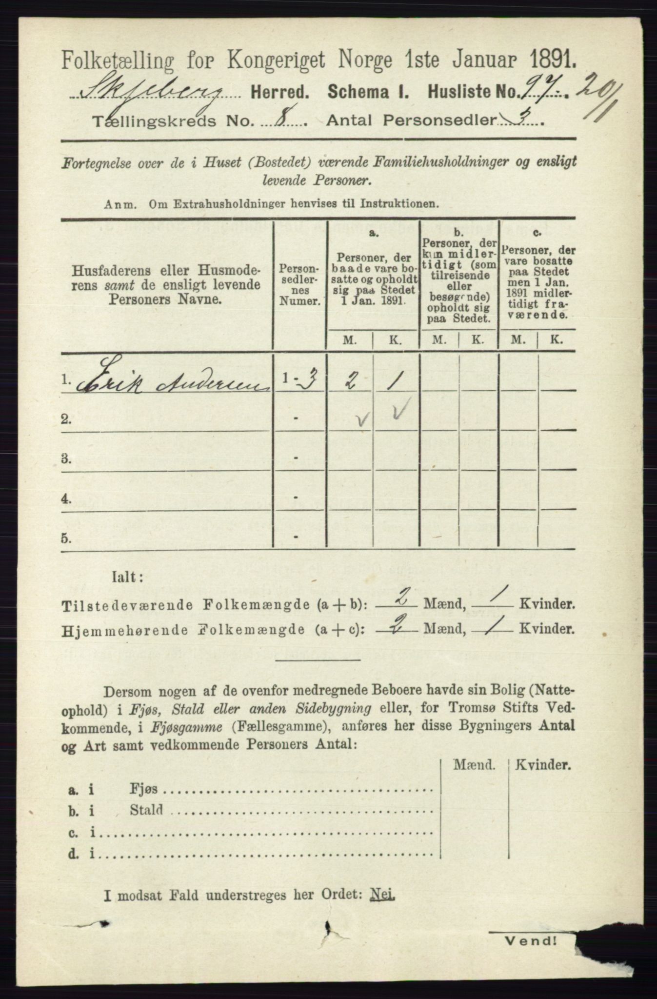 RA, 1891 census for 0115 Skjeberg, 1891, p. 3966