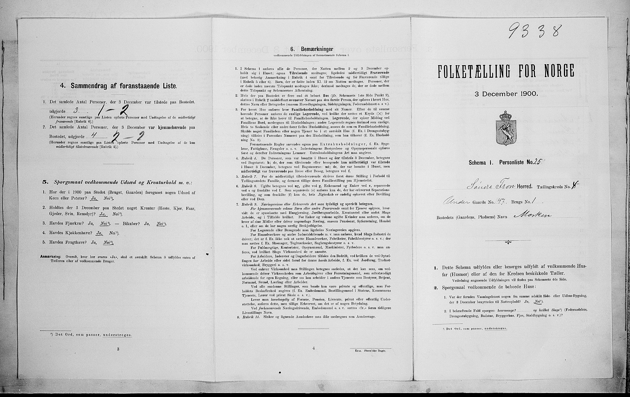 SAH, 1900 census for Sør-Fron, 1900, p. 509