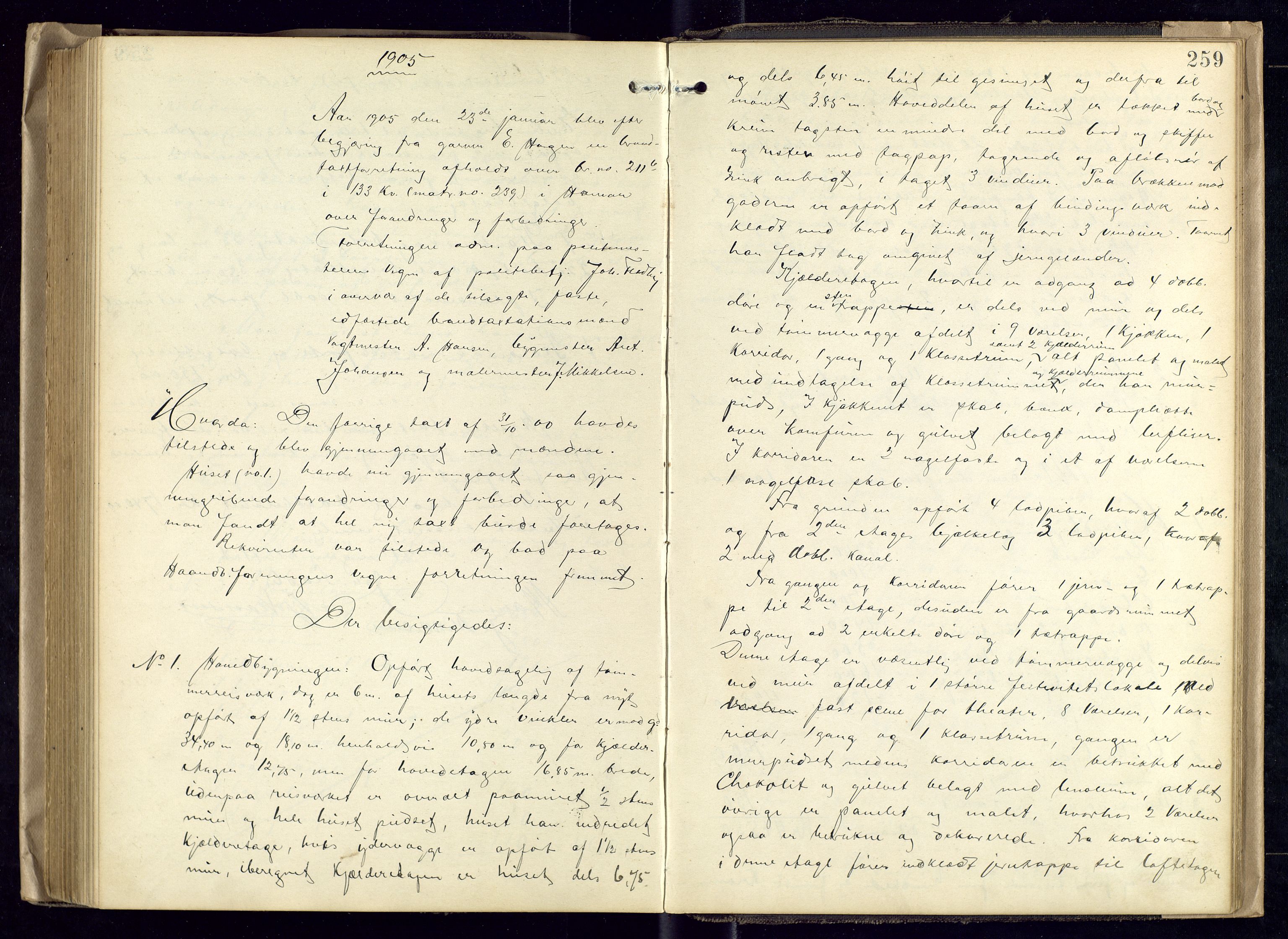 Norges Brannkasse, Hamar, AV/SAH-NBRANH-006/F/Fa/L0005: Branntakstprotokoll, 1902-1906, p. 258b-259a