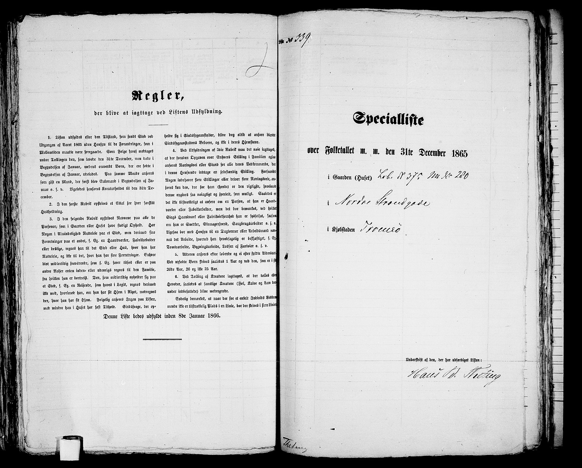 RA, 1865 census for Tromsø, 1865, p. 695