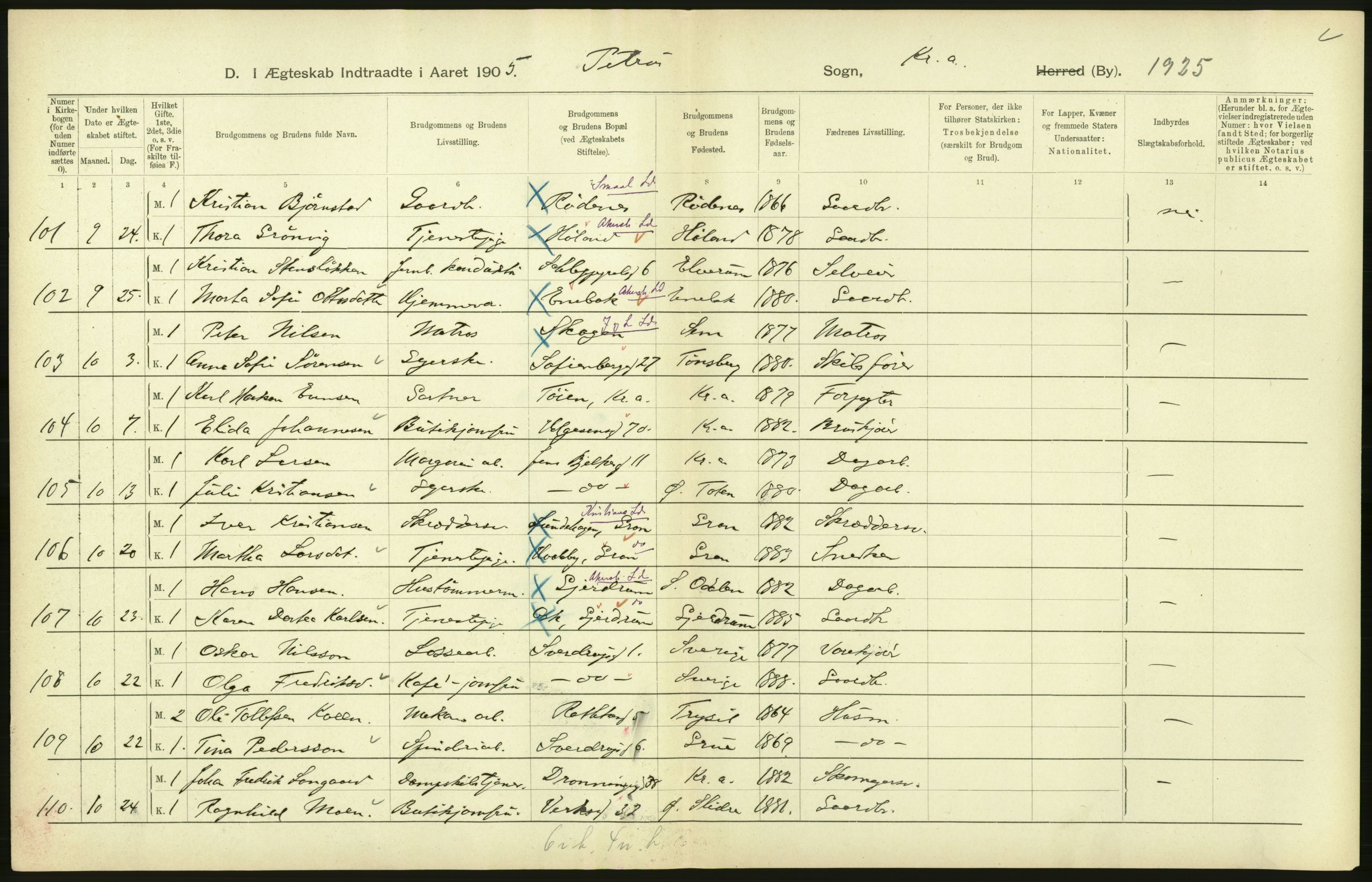 Statistisk sentralbyrå, Sosiodemografiske emner, Befolkning, AV/RA-S-2228/D/Df/Dfa/Dfaa/L0004: Kristiania: Gifte, døde, 1903, p. 638