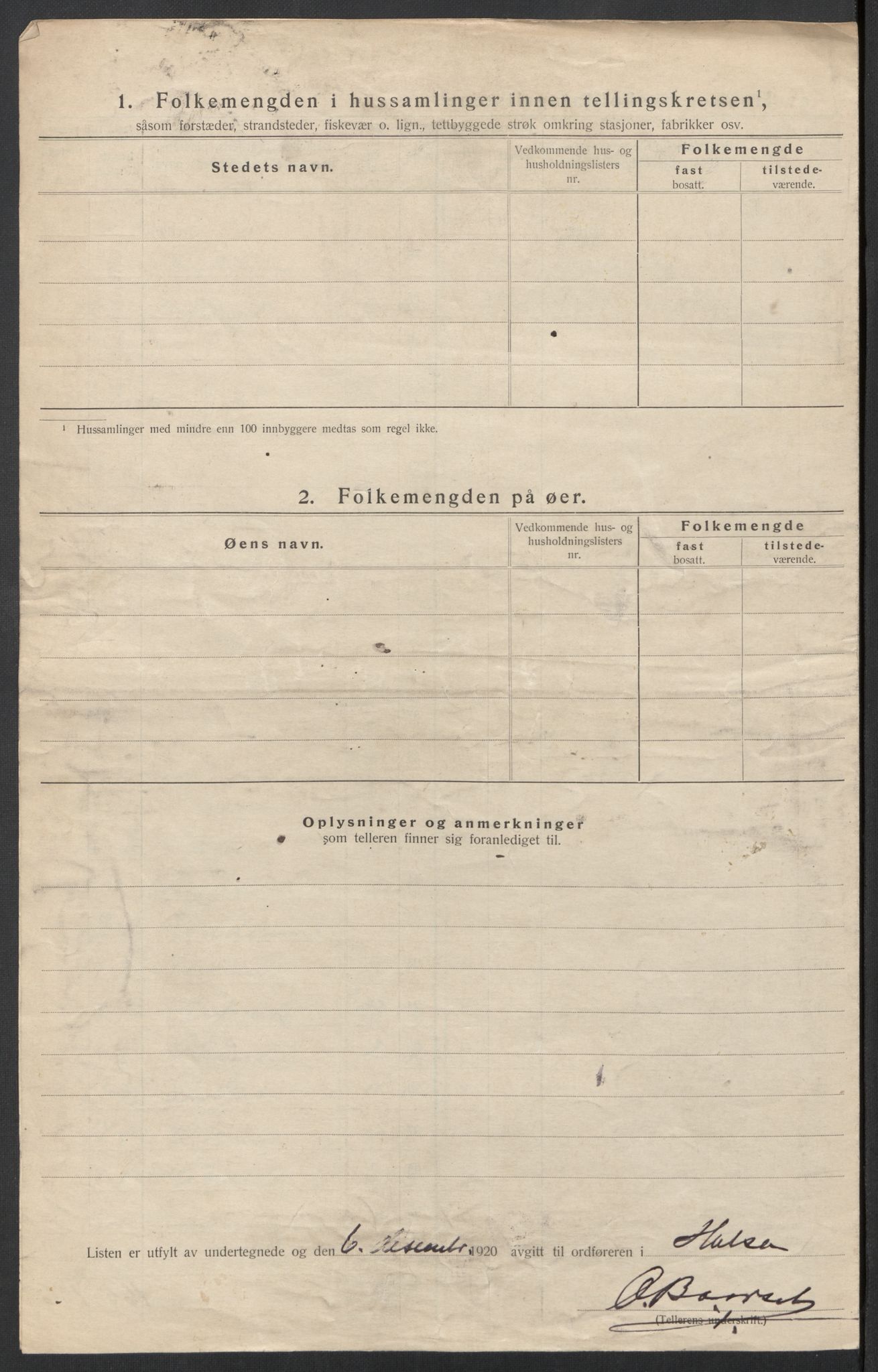 SAT, 1920 census for Halsa, 1920, p. 24