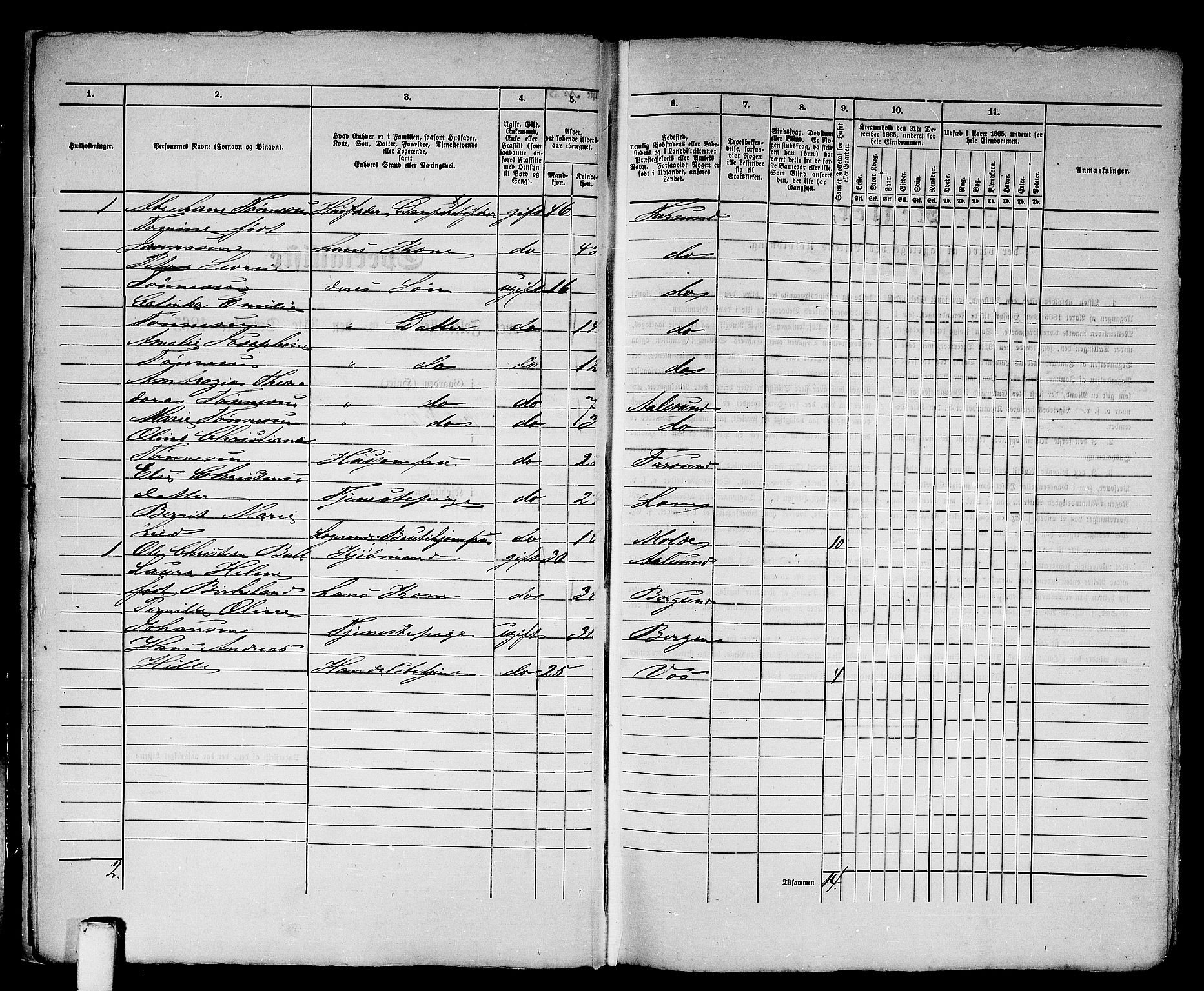 RA, 1865 census for Ålesund, 1865, p. 17