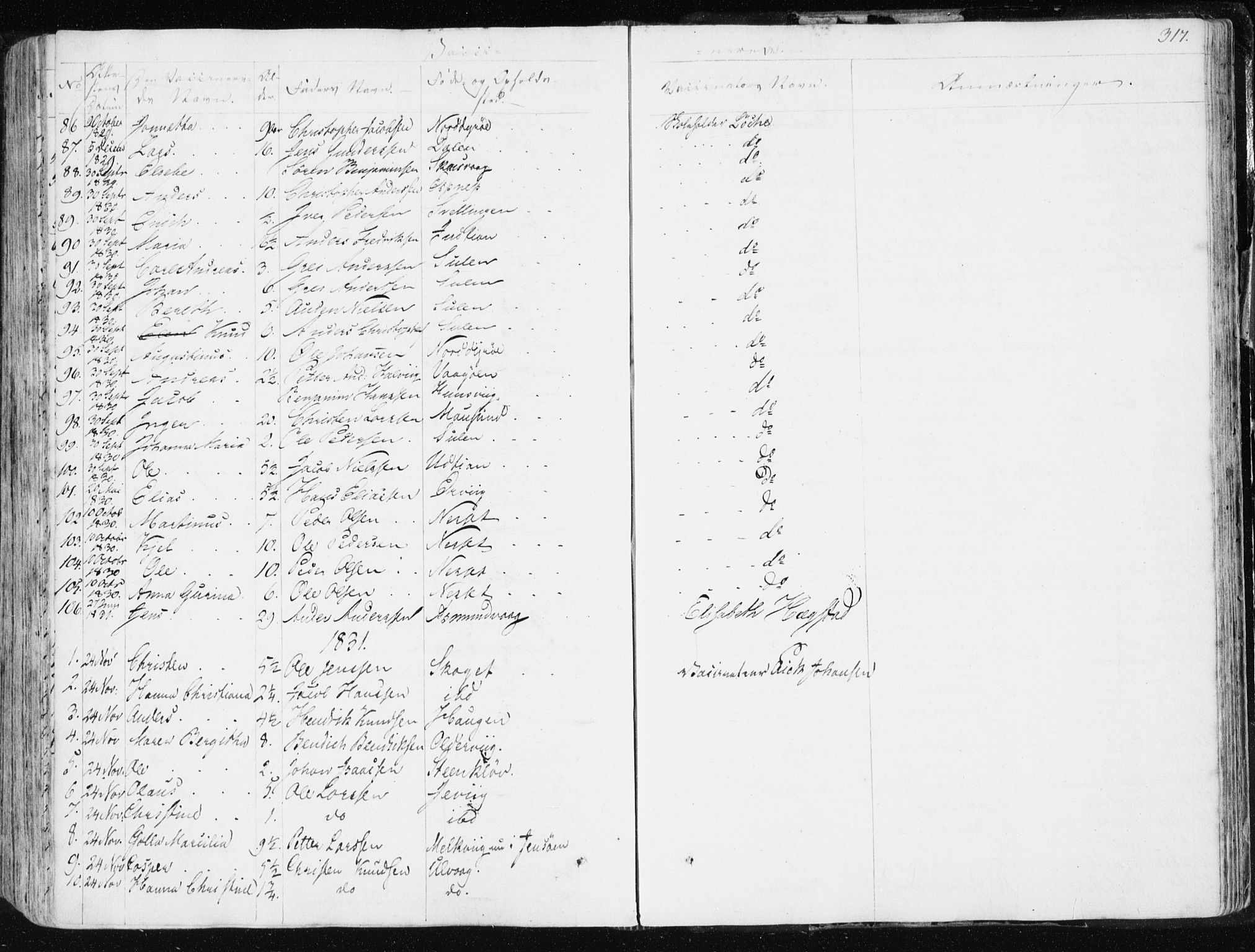 Ministerialprotokoller, klokkerbøker og fødselsregistre - Sør-Trøndelag, AV/SAT-A-1456/634/L0528: Parish register (official) no. 634A04, 1827-1842, p. 317