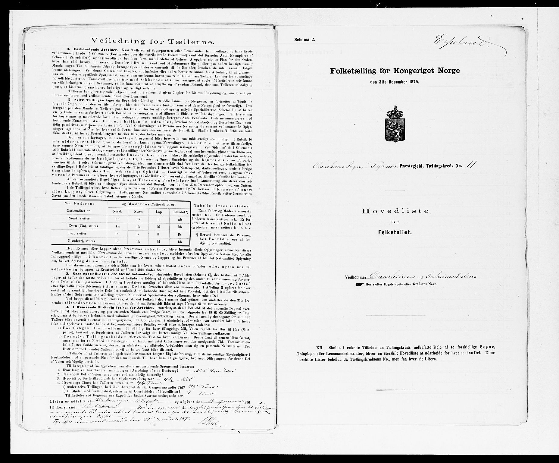 SAB, 1875 census for 1223P Tysnes, 1875, p. 24