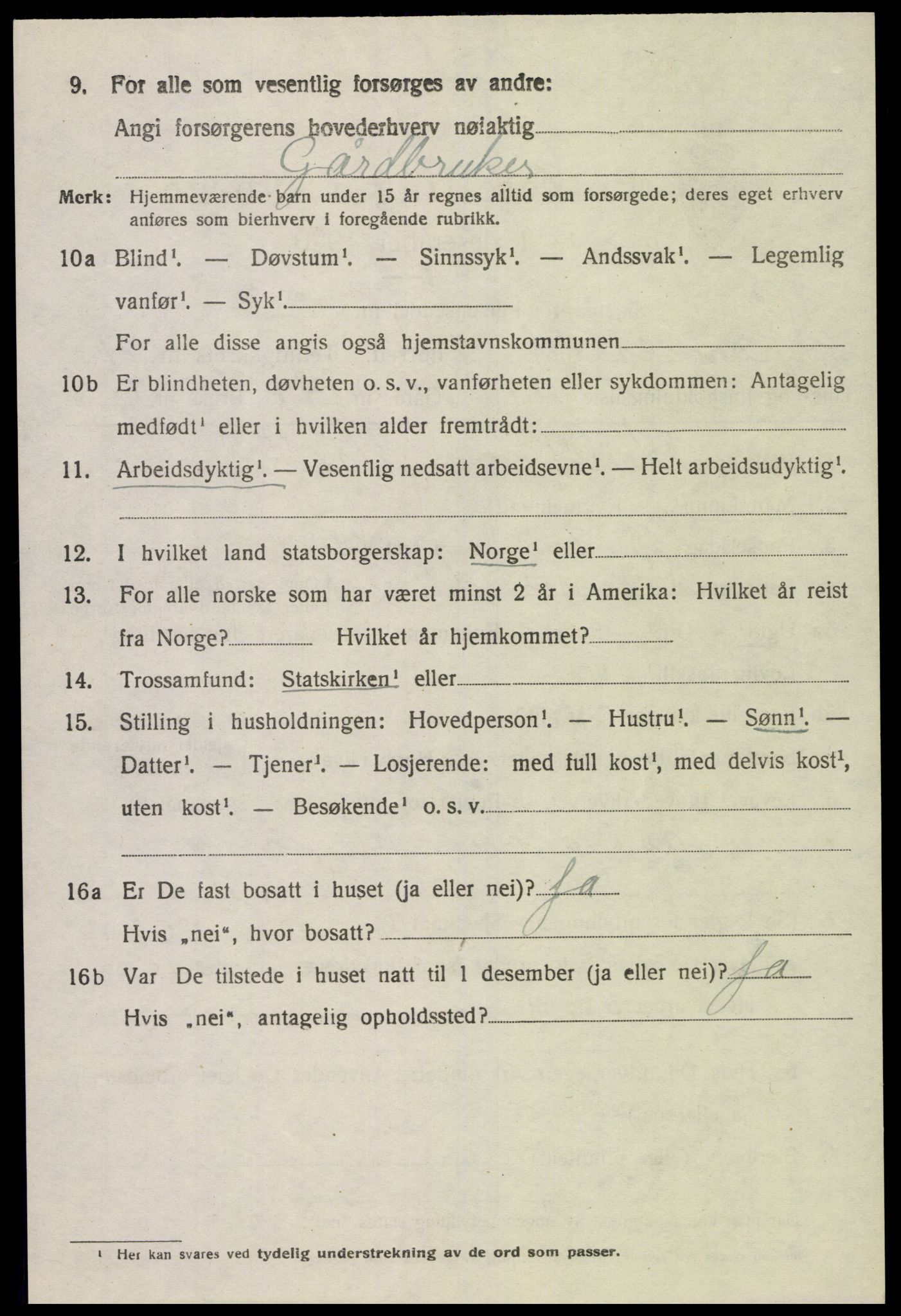 SAK, 1920 census for Spangereid, 1920, p. 1682