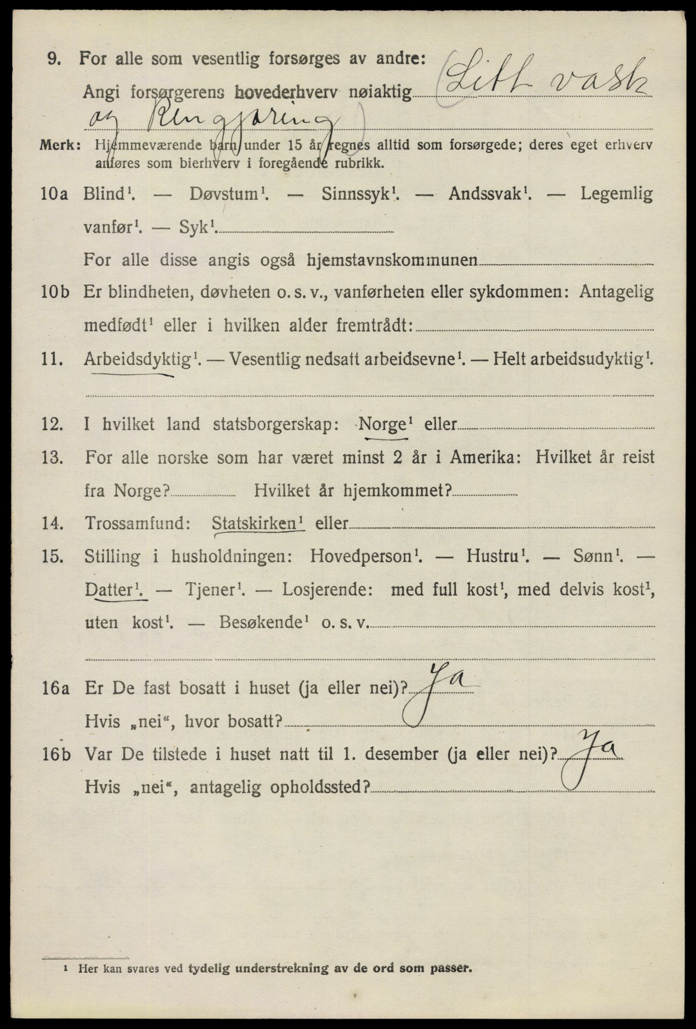 SAO, 1920 census for Tune, 1920, p. 5039