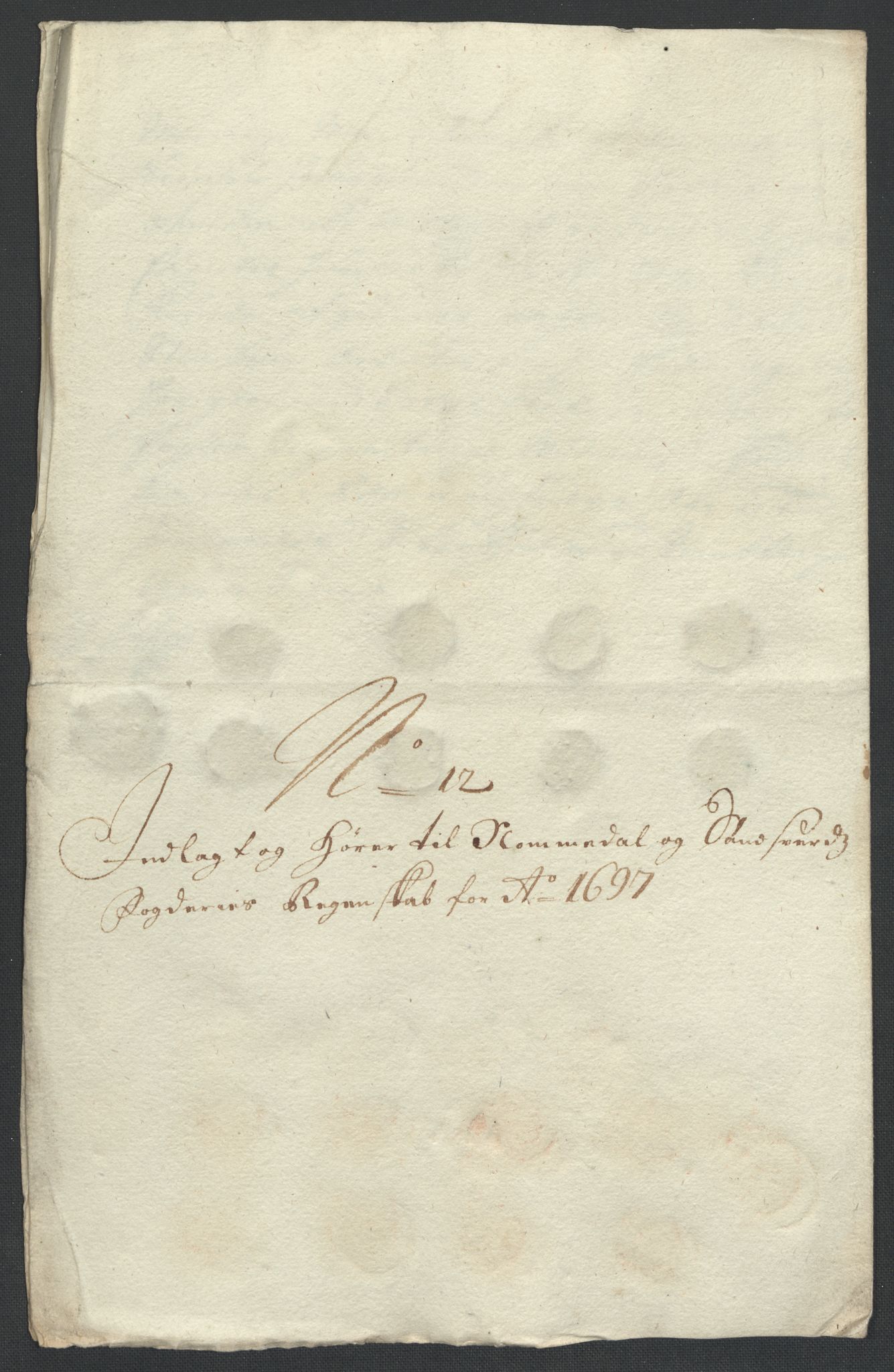 Rentekammeret inntil 1814, Reviderte regnskaper, Fogderegnskap, AV/RA-EA-4092/R24/L1576: Fogderegnskap Numedal og Sandsvær, 1696-1697, p. 373