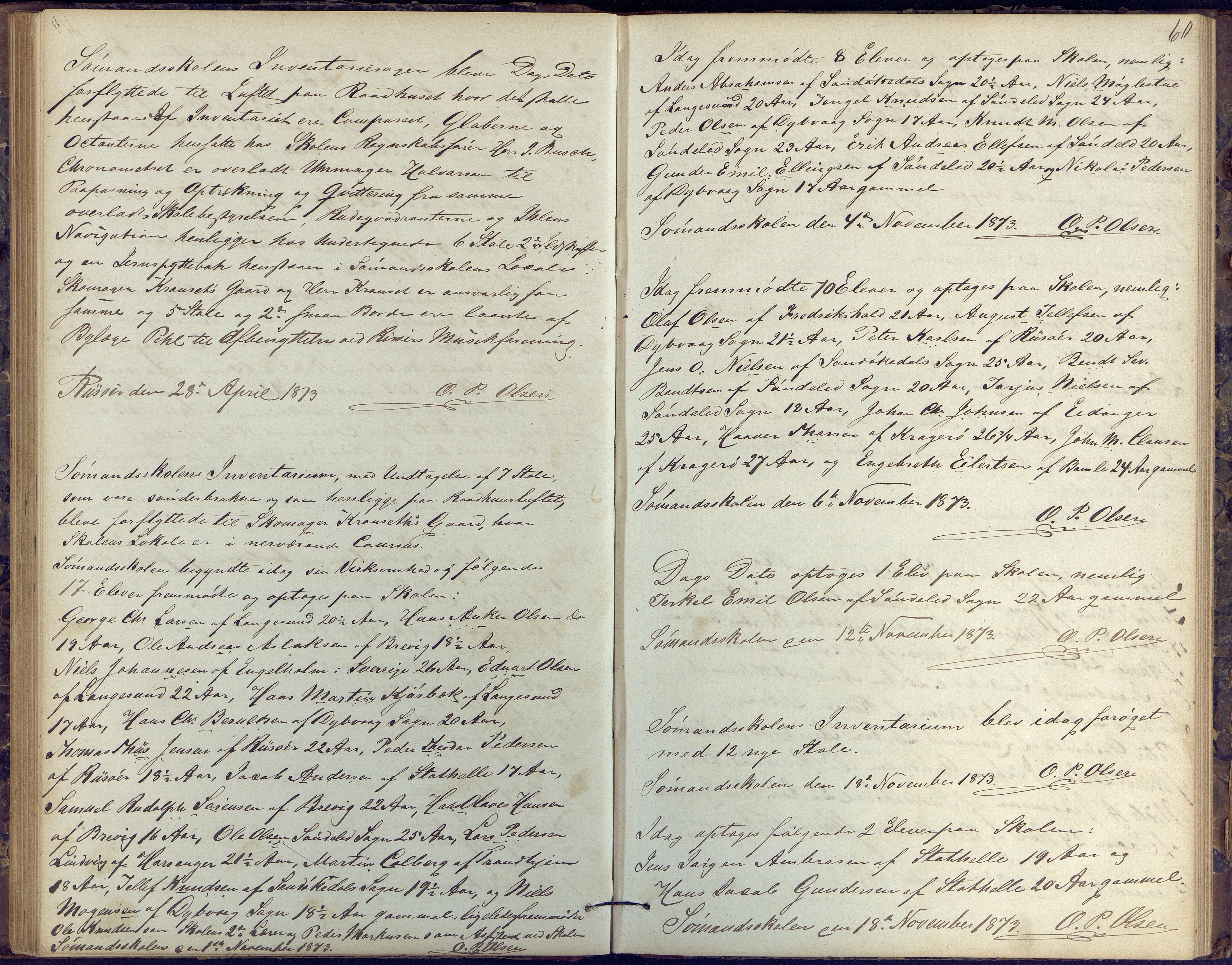 Risør kommune, AAKS/KA0901-PK/1/05/05k/L0001: Journal, 1864-1881, p. 60