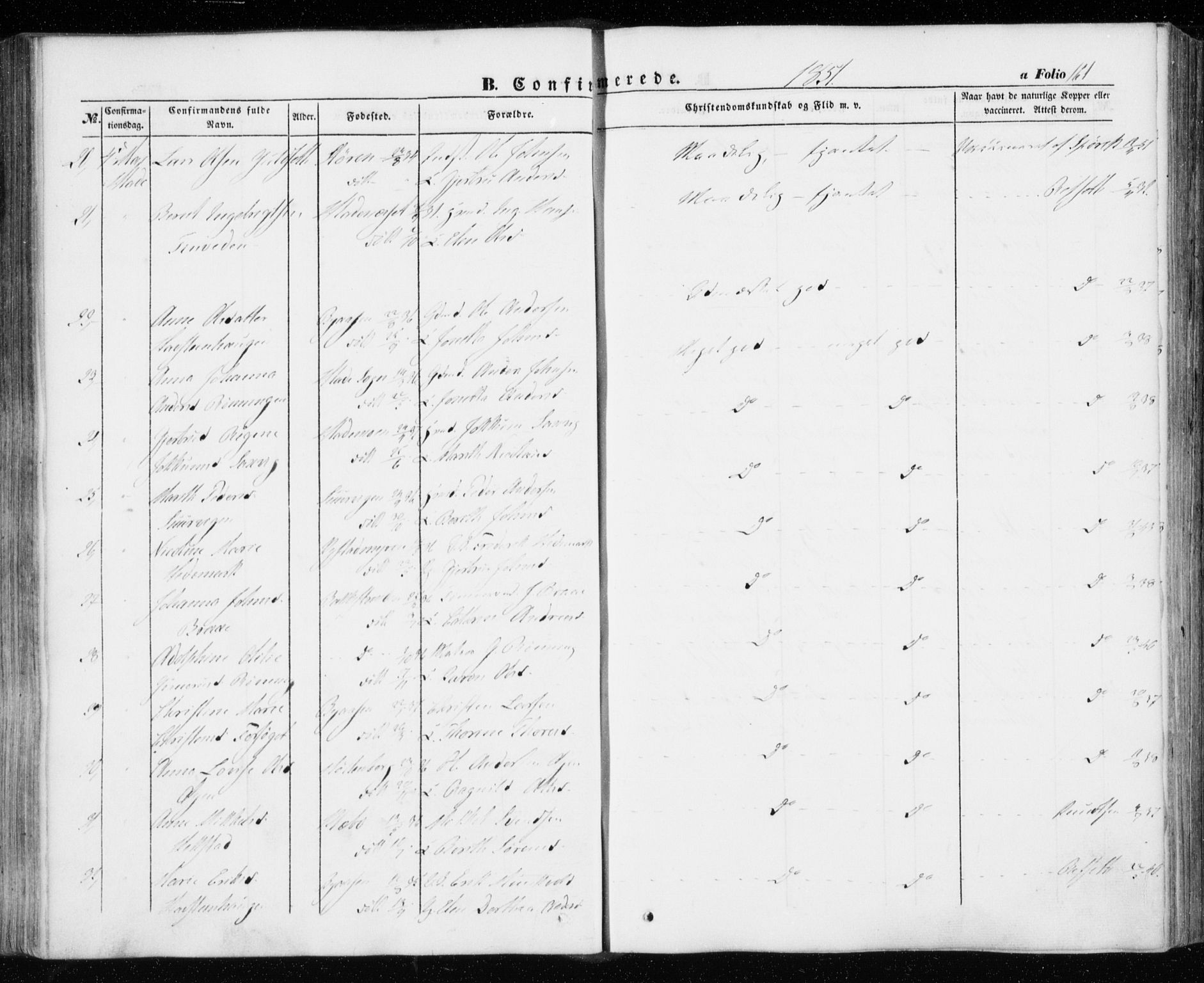 Ministerialprotokoller, klokkerbøker og fødselsregistre - Sør-Trøndelag, AV/SAT-A-1456/606/L0291: Parish register (official) no. 606A06, 1848-1856, p. 161