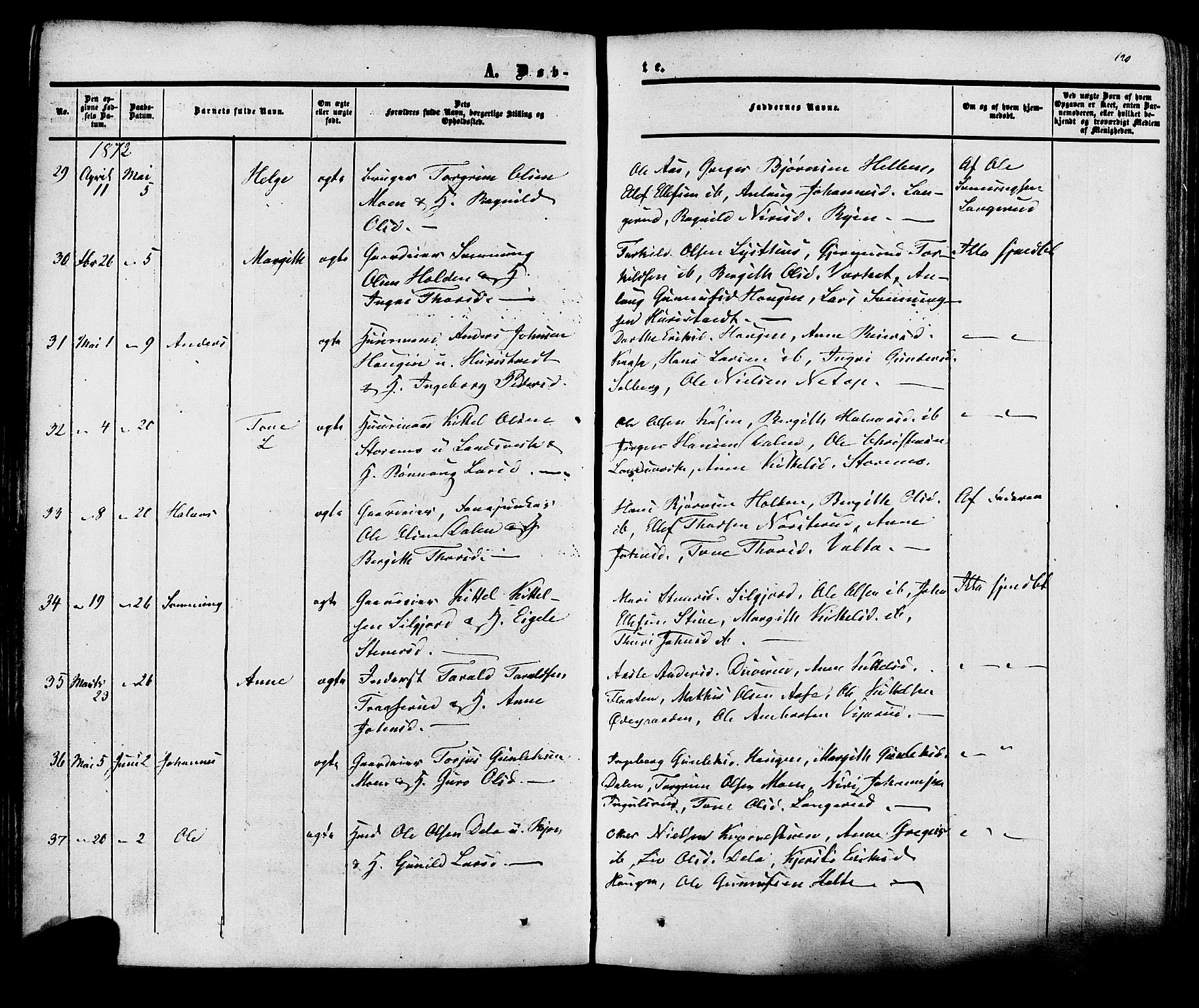 Heddal kirkebøker, AV/SAKO-A-268/F/Fa/L0007: Parish register (official) no. I 7, 1855-1877, p. 120