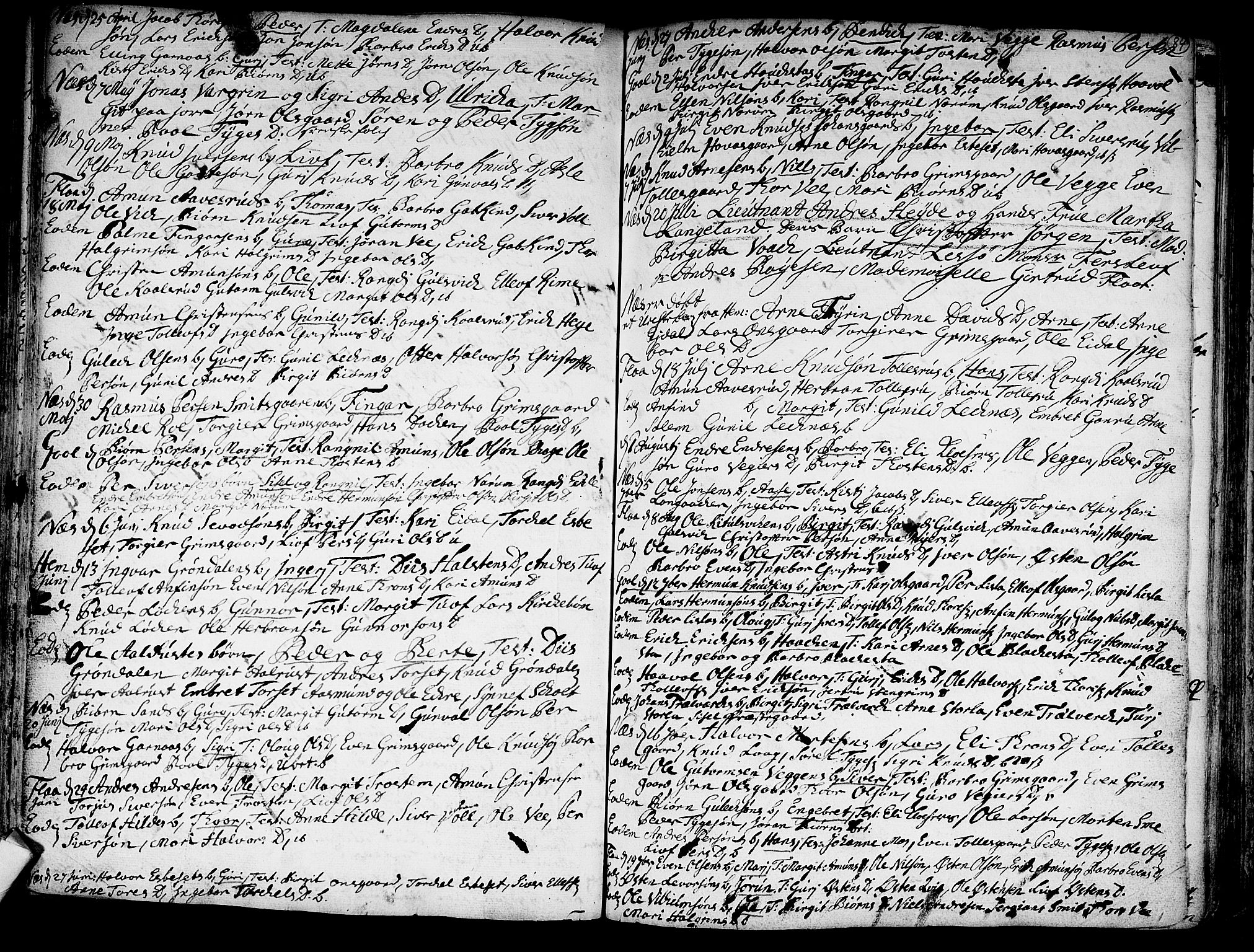 Nes kirkebøker, AV/SAKO-A-236/F/Fa/L0002: Parish register (official) no. 2, 1707-1759, p. 84