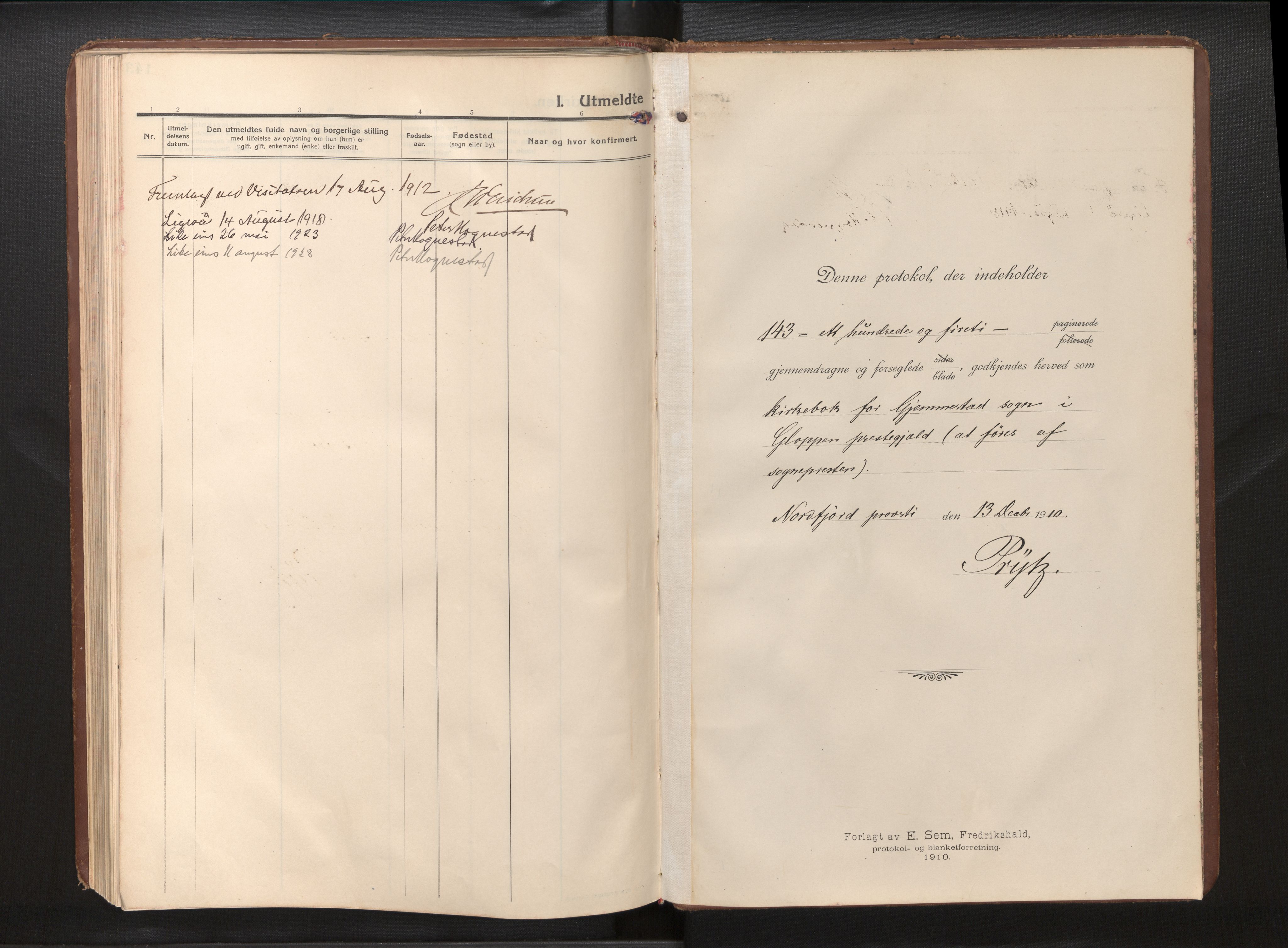 Gloppen sokneprestembete, SAB/A-80101/H/Haa/Haad/L0002: Parish register (official) no. D 2, 1911-1925
