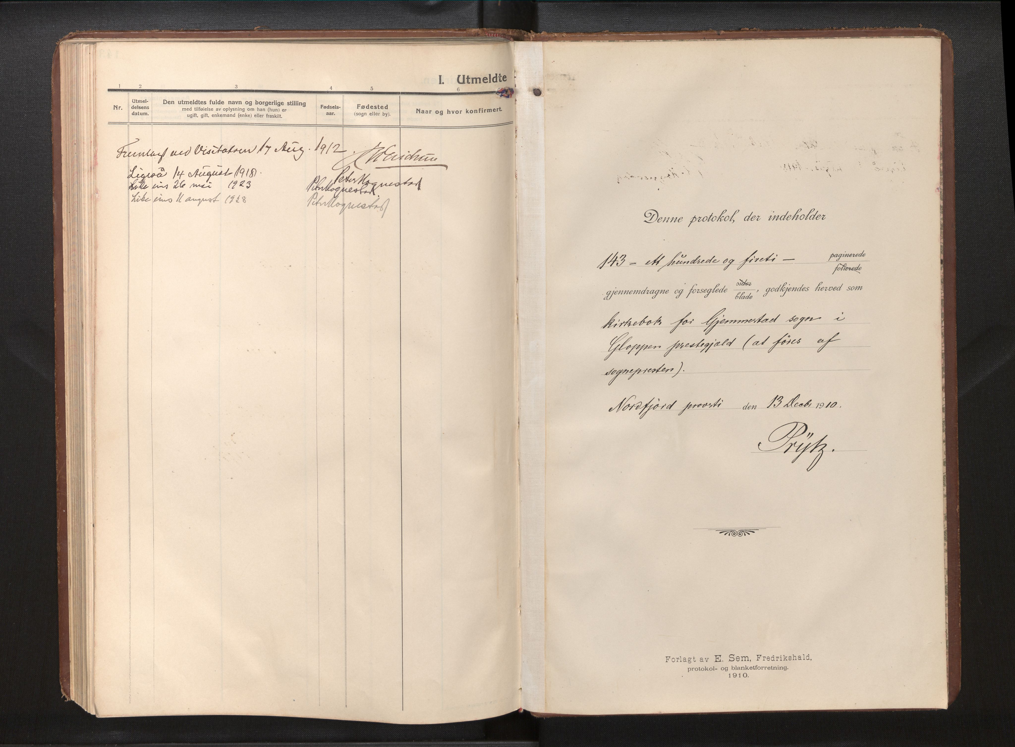 Gloppen sokneprestembete, AV/SAB-A-80101/H/Haa/Haad/L0002: Parish register (official) no. D 2, 1911-1925