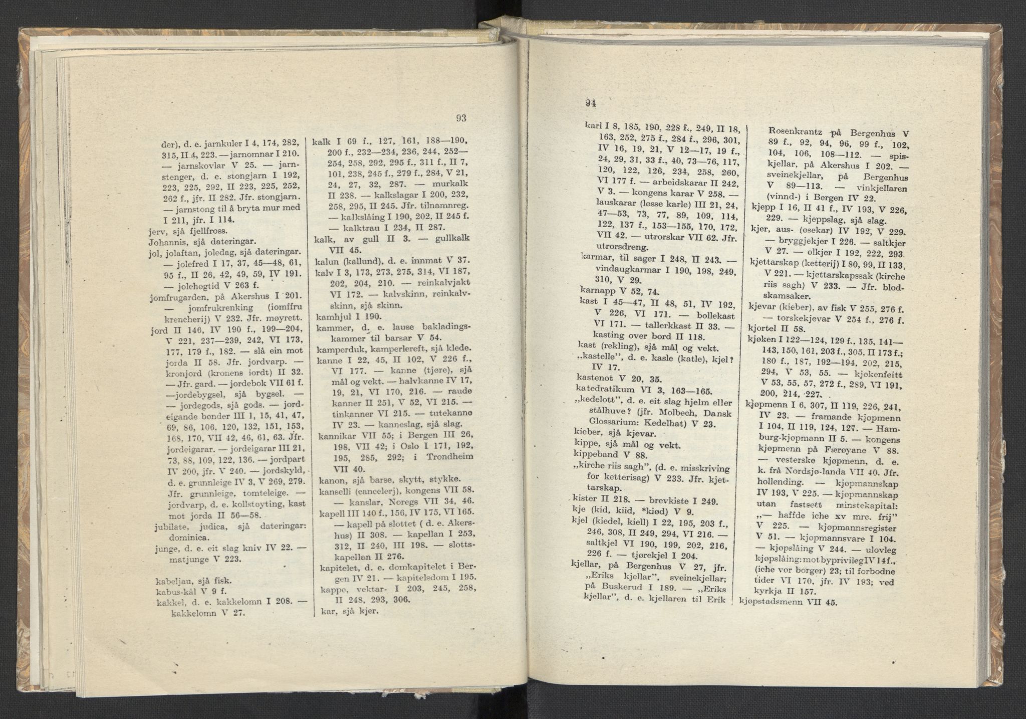 Publikasjoner utgitt av Arkivverket, PUBL/PUBL-001/C/0008: Sakregister, 1548-1567, p. 93-94