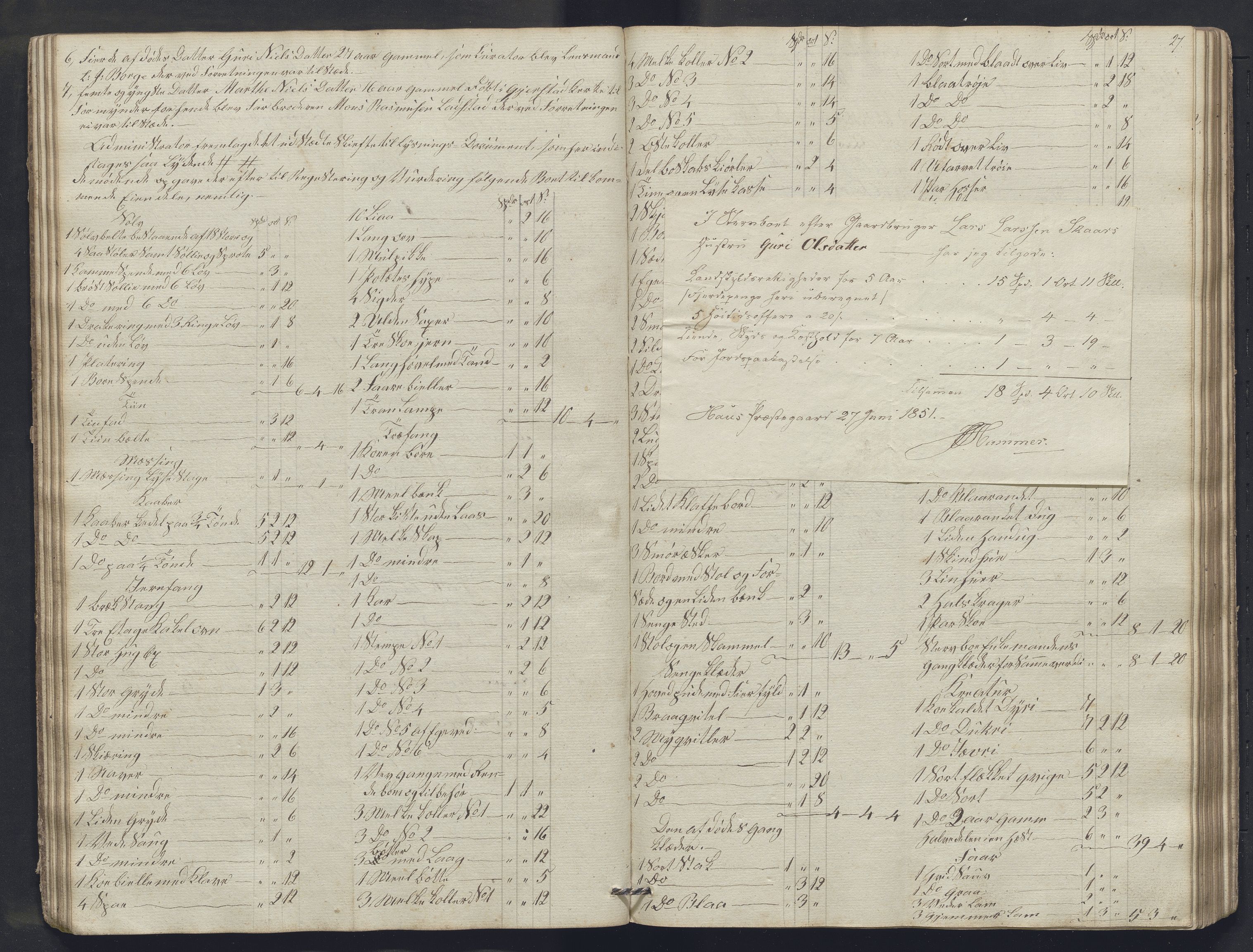 Nordhordland sorenskrivar, AV/SAB-A-2901/1/H/Hb/L0022: Registreringsprotokollar, 1846-1851, p. 27