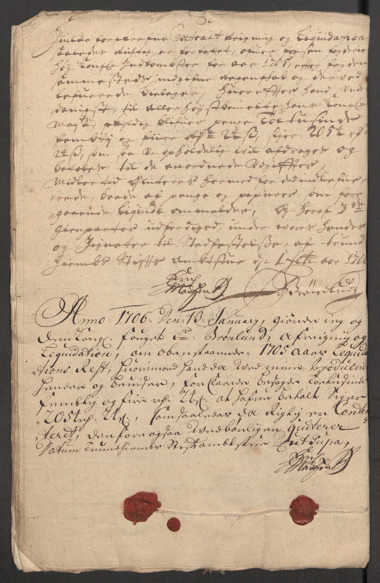 Rentekammeret inntil 1814, Reviderte regnskaper, Fogderegnskap, AV/RA-EA-4092/R57/L3856: Fogderegnskap Fosen, 1704-1705, p. 224