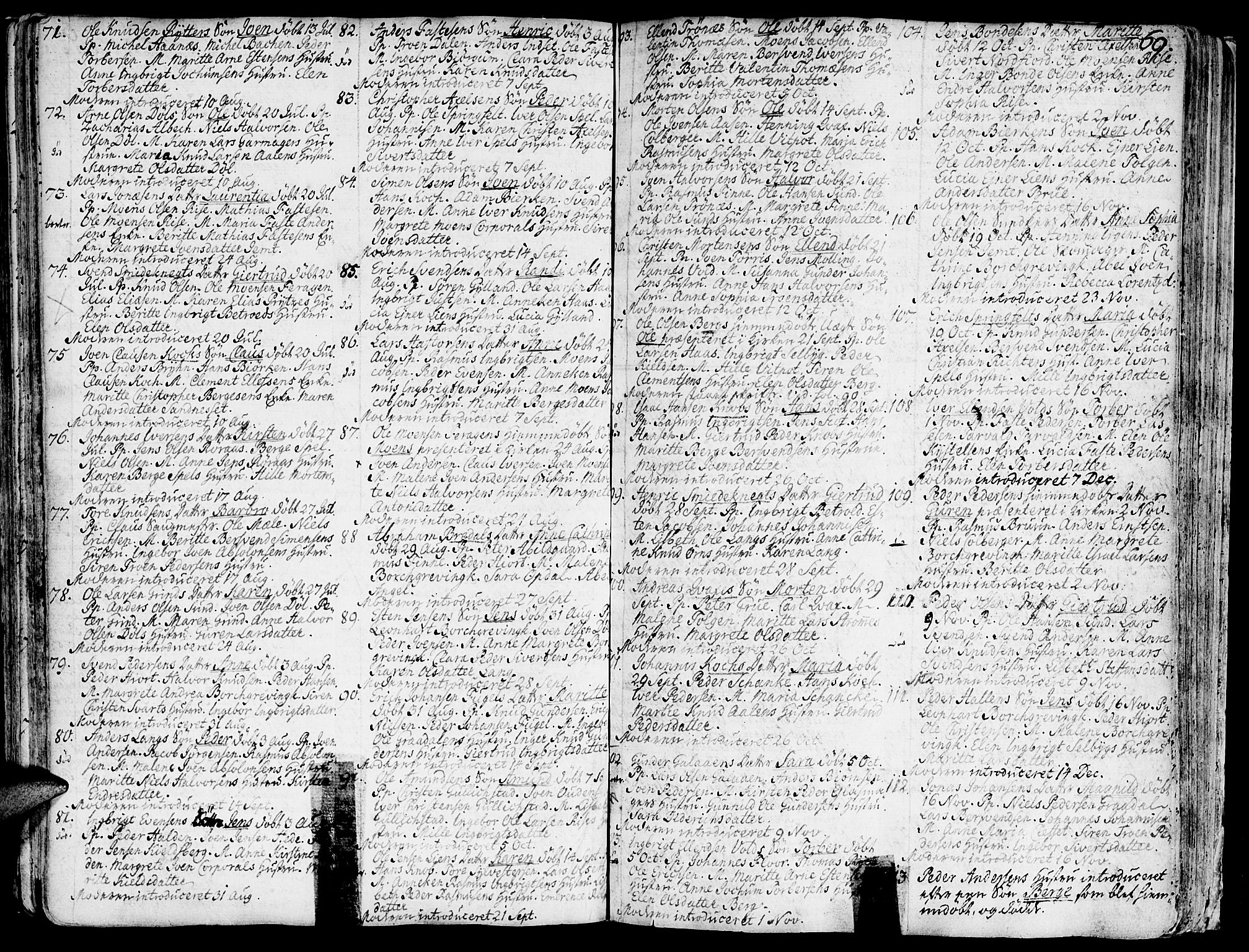 Ministerialprotokoller, klokkerbøker og fødselsregistre - Sør-Trøndelag, SAT/A-1456/681/L0925: Parish register (official) no. 681A03, 1727-1766, p. 69