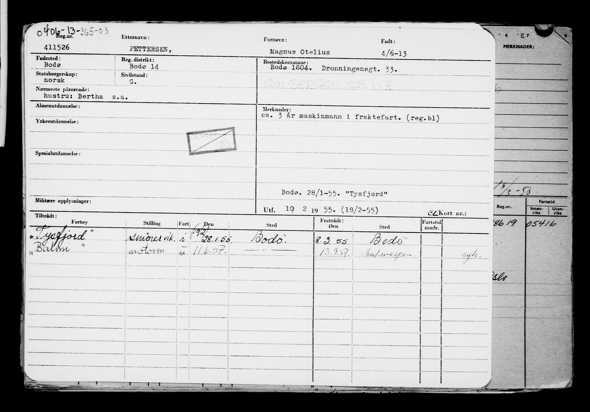 Direktoratet for sjømenn, AV/RA-S-3545/G/Gb/L0113: Hovedkort, 1913, p. 82