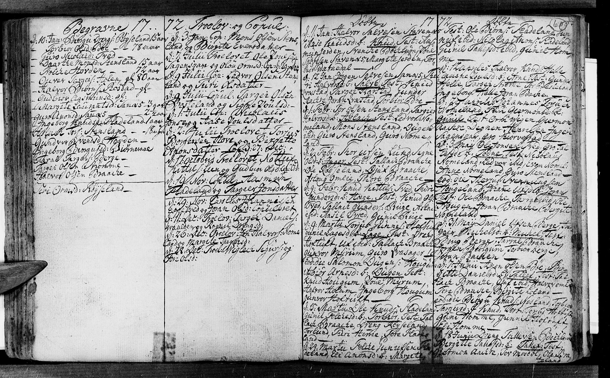 Valle sokneprestkontor, SAK/1111-0044/F/Fa/Fac/L0002: Parish register (official) no. A 2, 1745-1776, p. 60