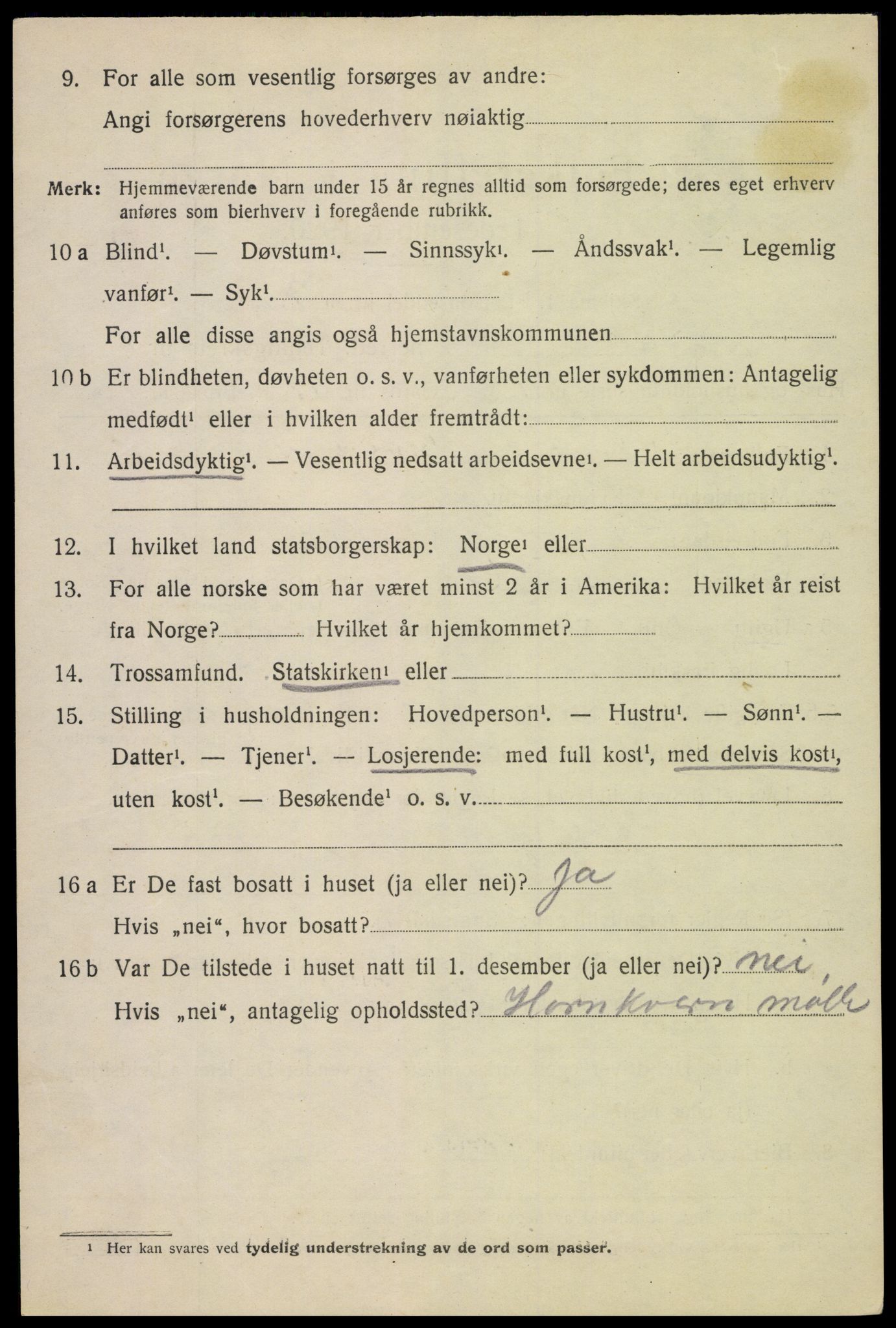 SAH, 1920 census for Romedal, 1920, p. 2058