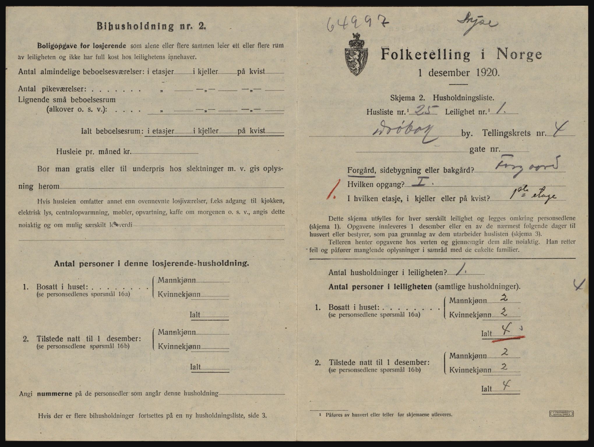 SAO, 1920 census for Drøbak, 1920, p. 1369