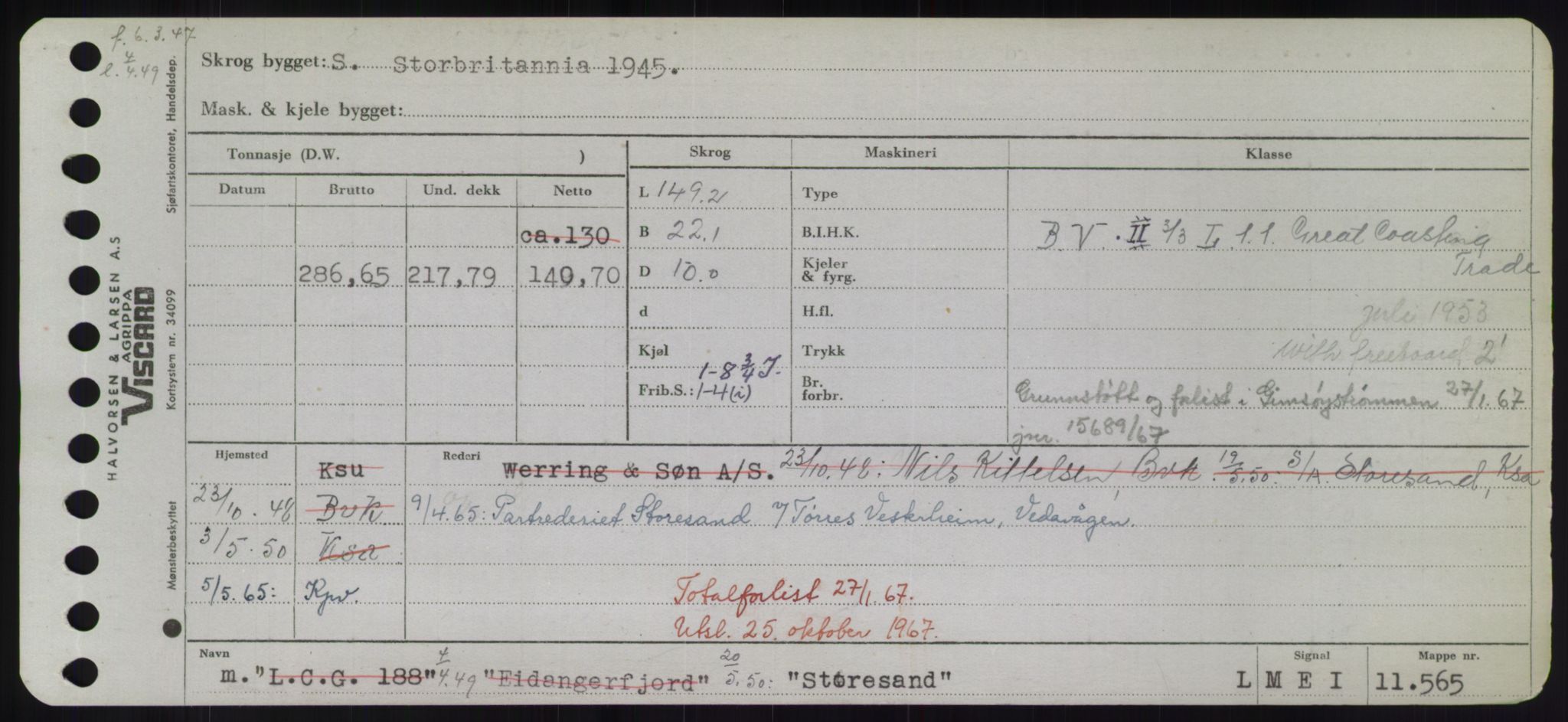 Sjøfartsdirektoratet med forløpere, Skipsmålingen, RA/S-1627/H/Hd/L0036: Fartøy, St, p. 491