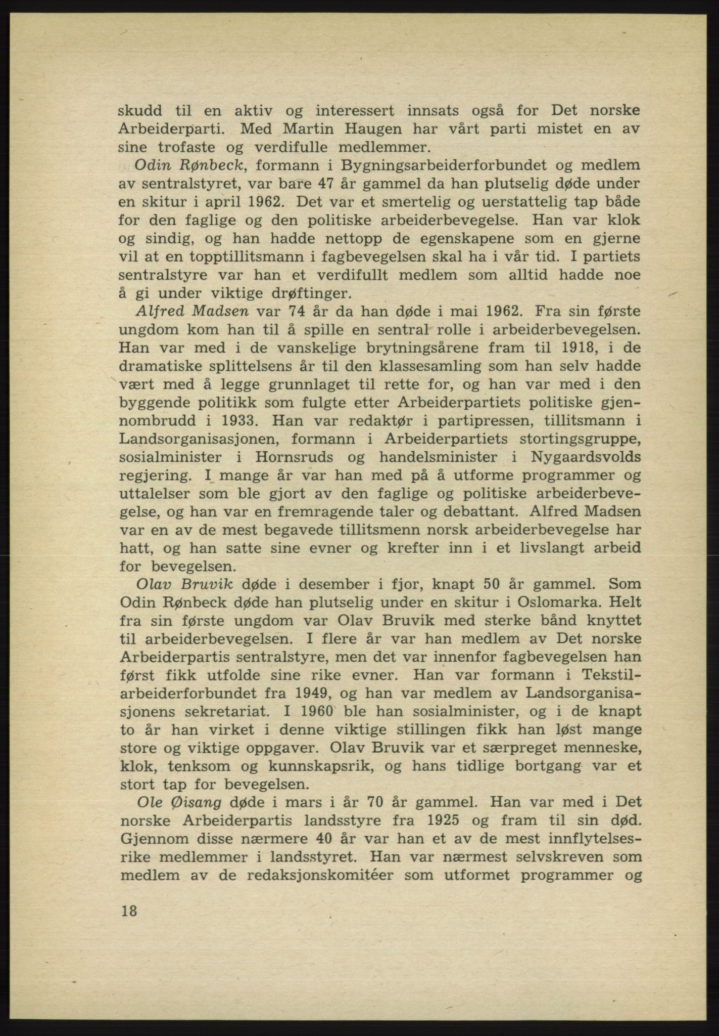 Det norske Arbeiderparti - publikasjoner, AAB/-/-/-: Protokoll over forhandlingene på det 39. ordinære landsmøte 23.-25. mai 1963 i Oslo, 1963, p. 18