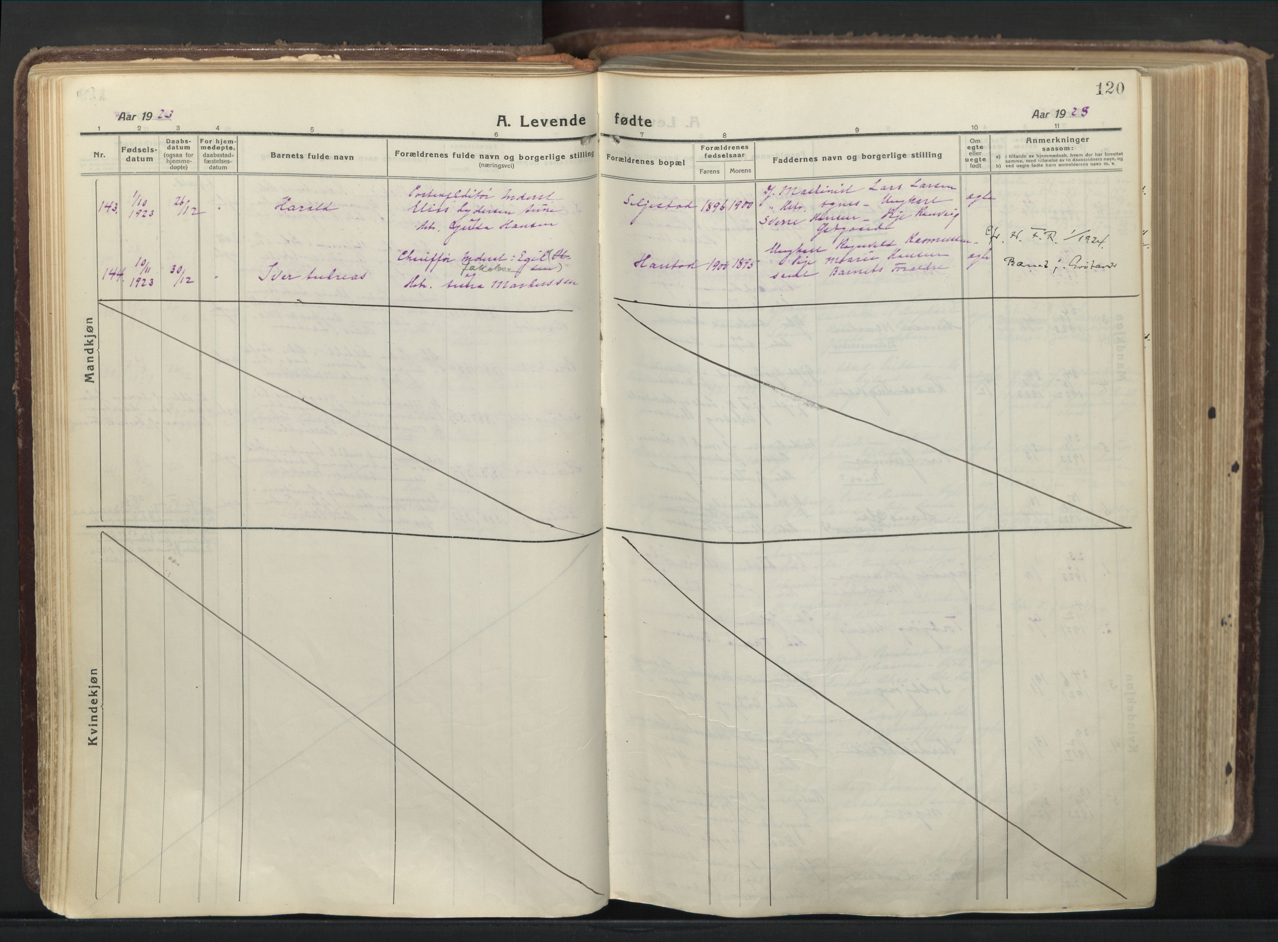 Trondenes sokneprestkontor, AV/SATØ-S-1319/H/Ha/L0019kirke: Parish register (official) no. 19, 1919-1928, p. 120