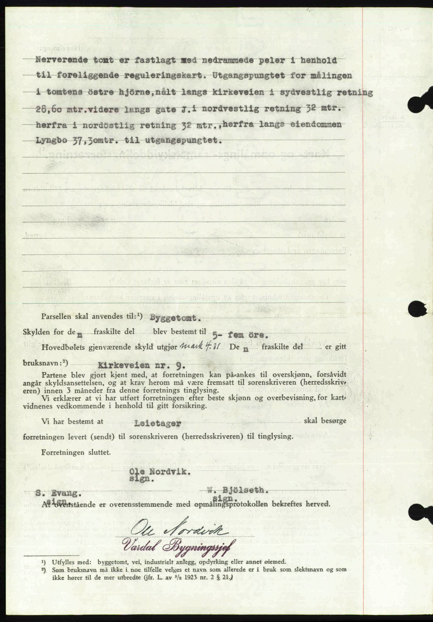 Toten tingrett, SAH/TING-006/H/Hb/Hbc/L0003: Mortgage book no. Hbc-03, 1937-1938, Diary no: : 2304/1937