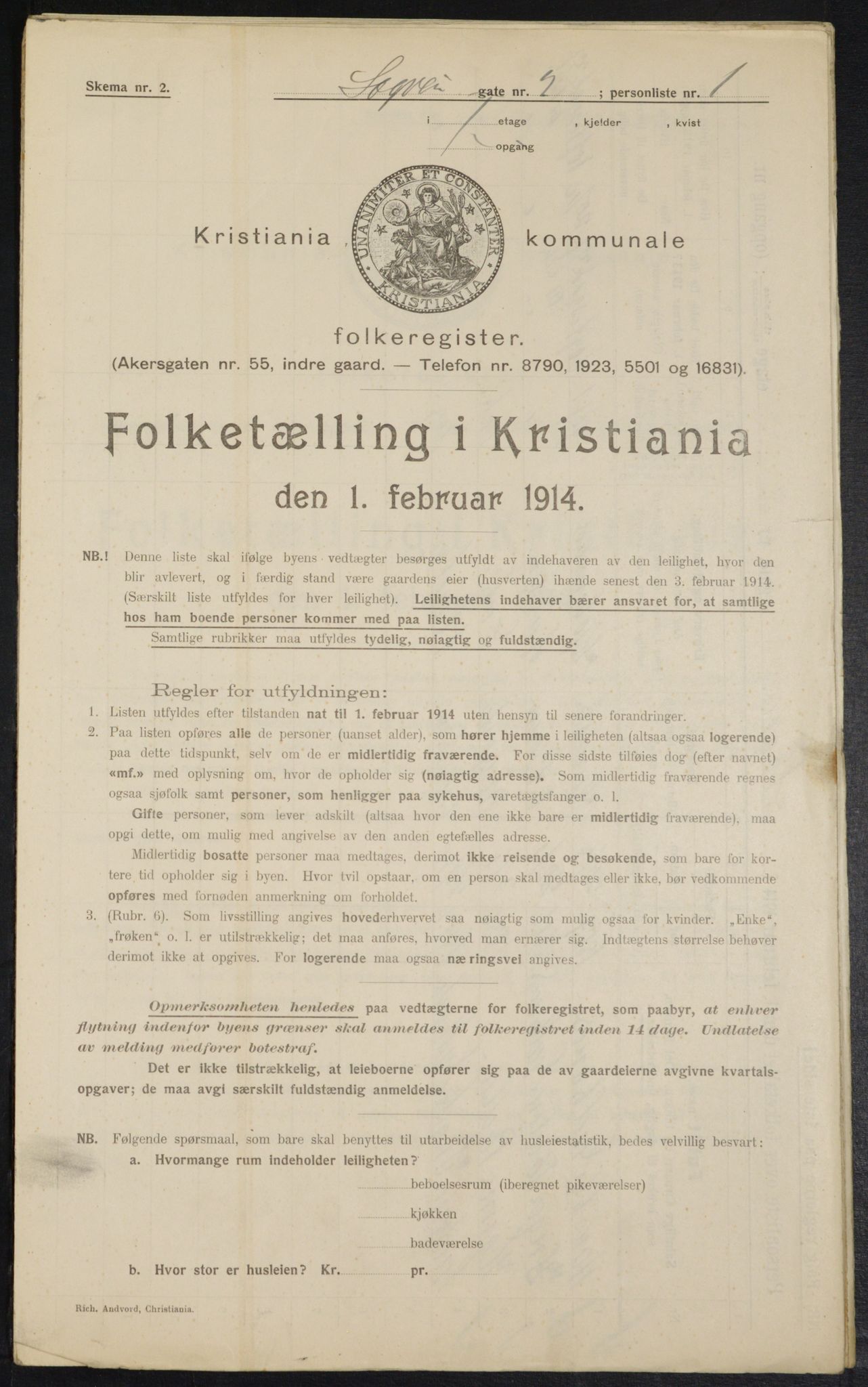 OBA, Municipal Census 1914 for Kristiania, 1914, p. 86269