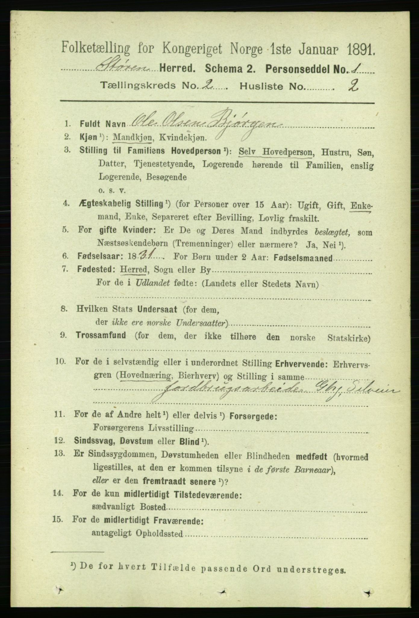 RA, 1891 census for 1648 Støren, 1891, p. 419