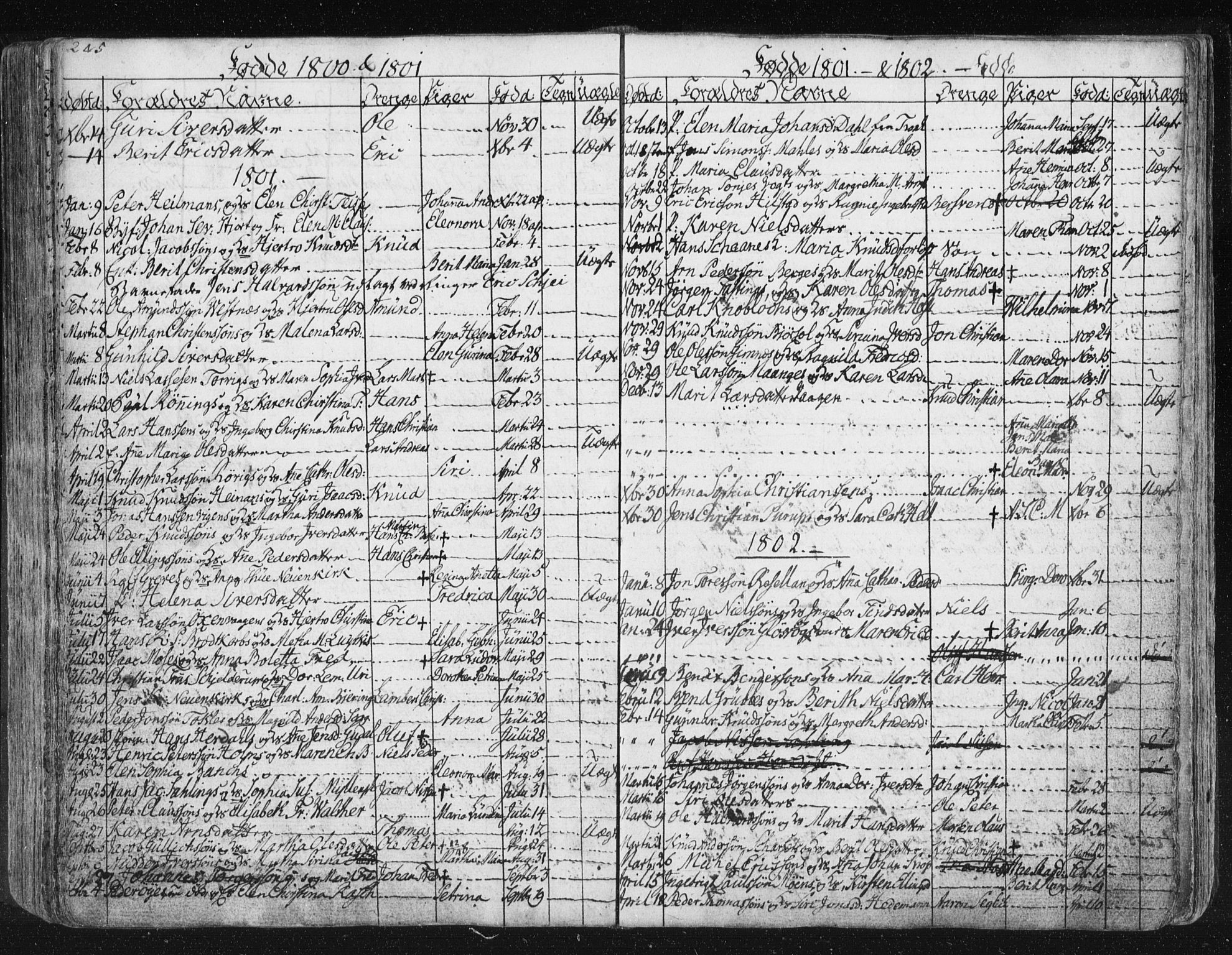 Ministerialprotokoller, klokkerbøker og fødselsregistre - Møre og Romsdal, SAT/A-1454/572/L0841: Parish register (official) no. 572A04, 1784-1819, p. 245